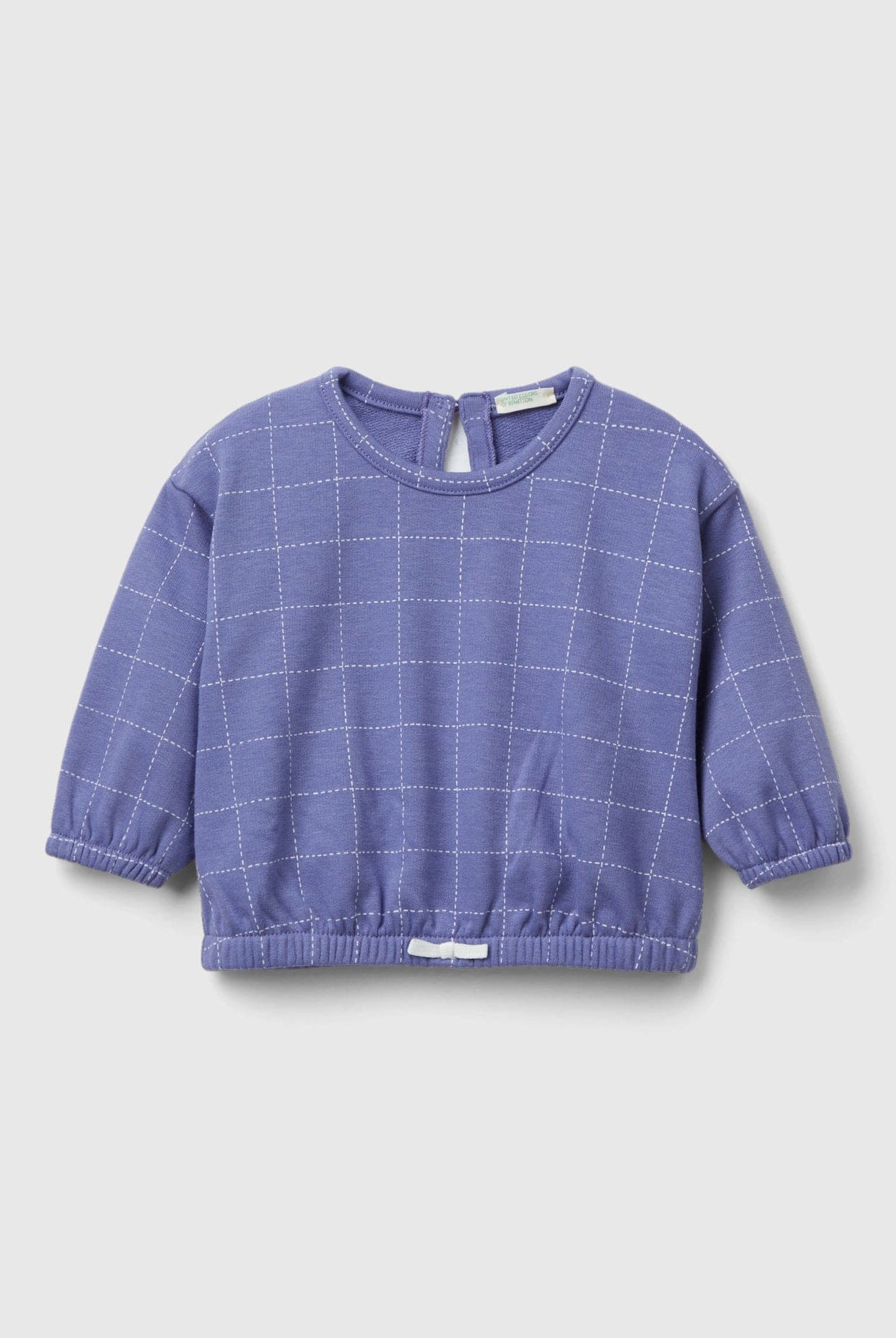 يونايتد كولورز اوف بينيتون سويت شيرت صوفية مقلمة بفيونكة رضع