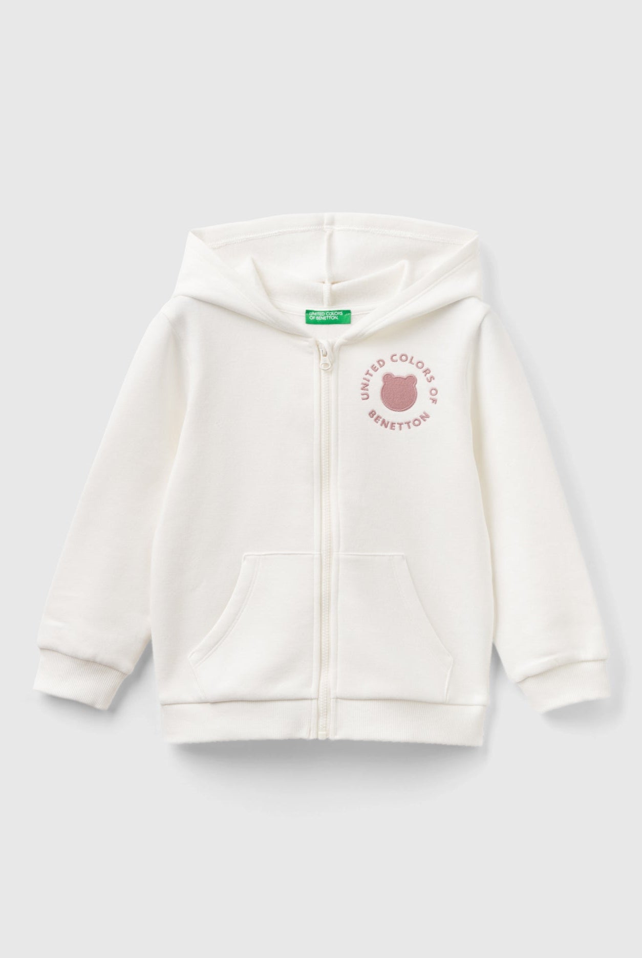 يونايتد كولورز اوف بينيتون سويت شيرت بسحاب كم طويل بسحاب بناتي