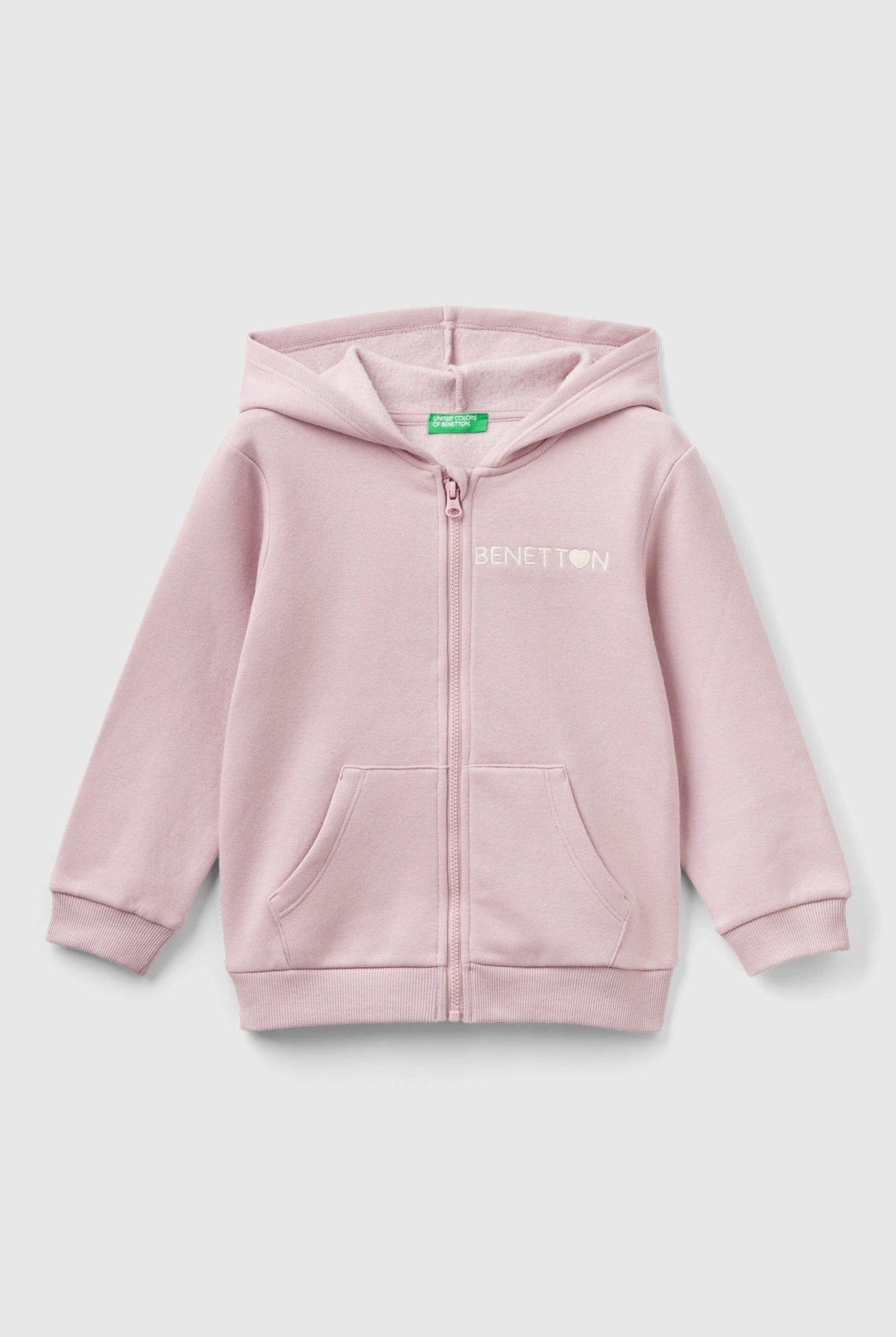 يونايتد كولورز اوف بينيتون سويت شيرت بسحاب كم طويل بسحاب بناتي