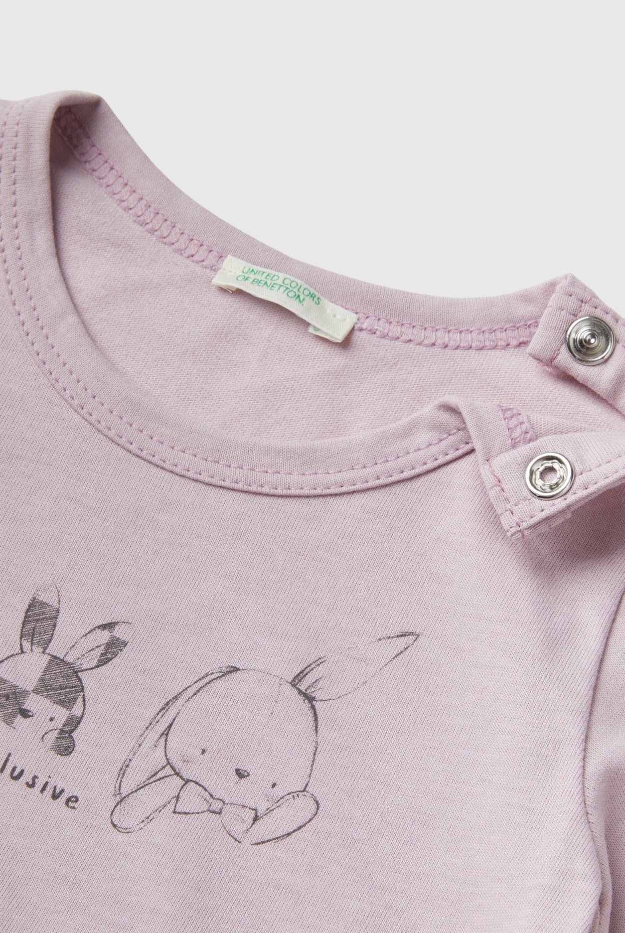 يونايتد كولورز اوف بينيتون تيشيرت قطن عضوي 100% بأكمام طويلة اطفالي رضع