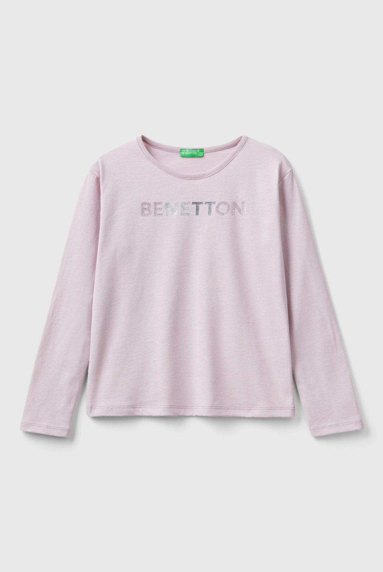 يونايتد كولورز اوف بينيتون تي شيرت من القطن العضوي بلمعة كم طويل أطفال