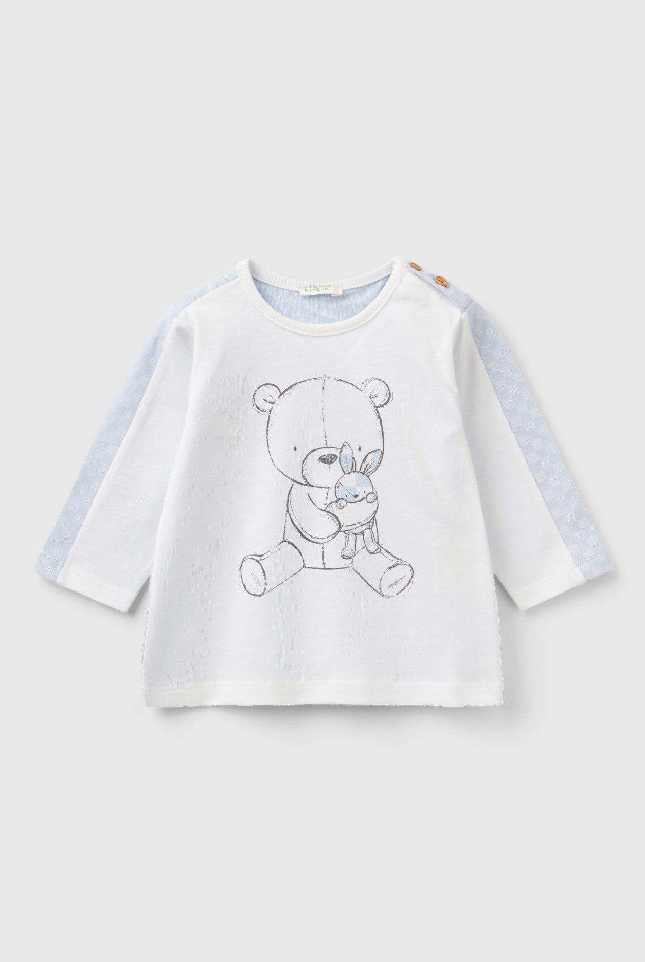 يونايتد كولورز اوف بينيتون تيشيرت رضع بطبعة دبدوب ونظارات