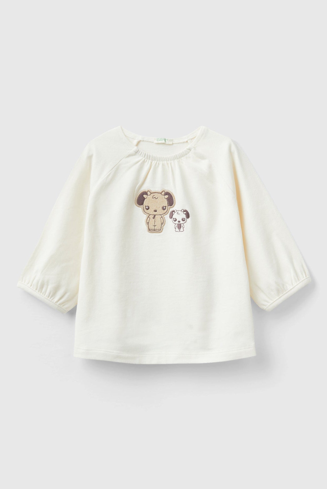 يونايتد كولورز اوف بينيتون تيشيرت بتطريز كم طويل رضع