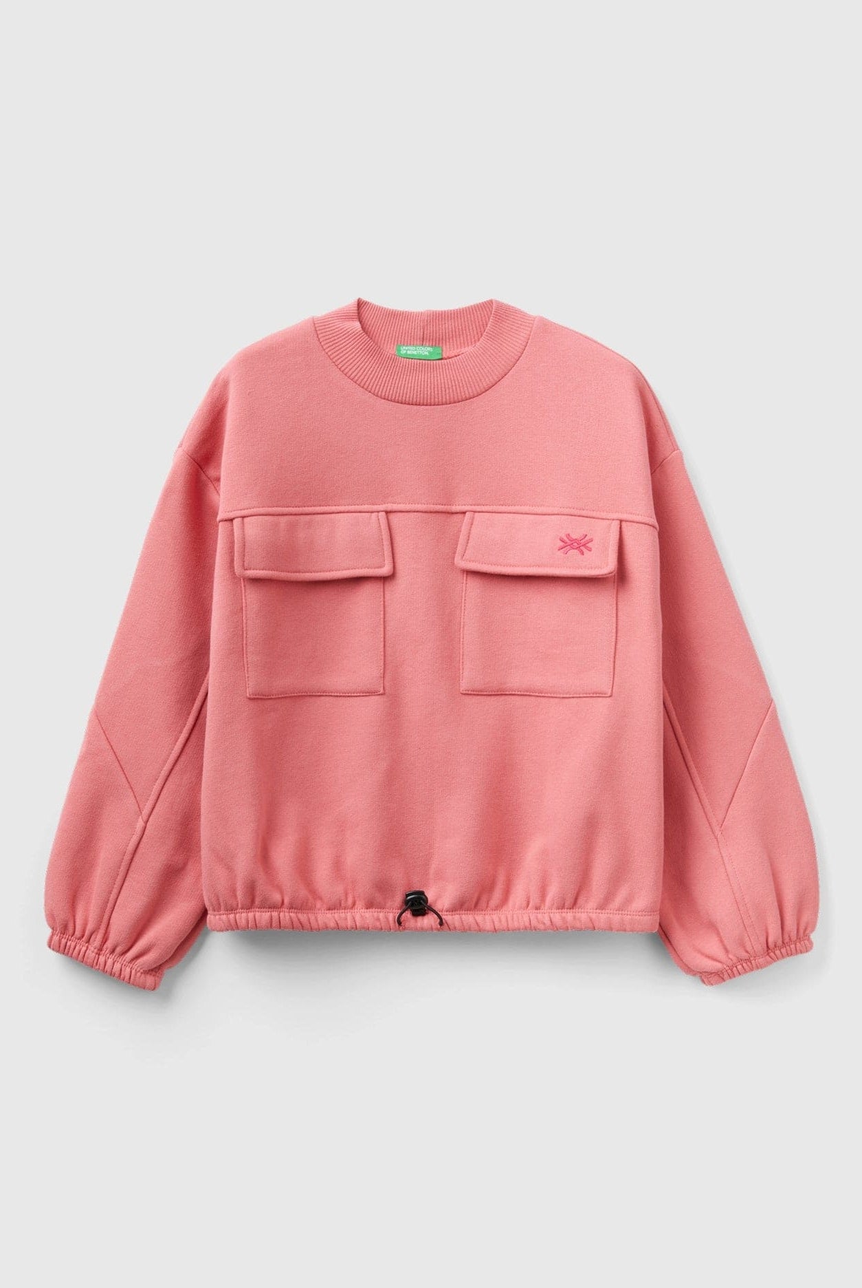 يونايتد كولورز اوف بينيتون تيشيرت اطفالي بأكمام منفوخة وتفاصيل جيوب