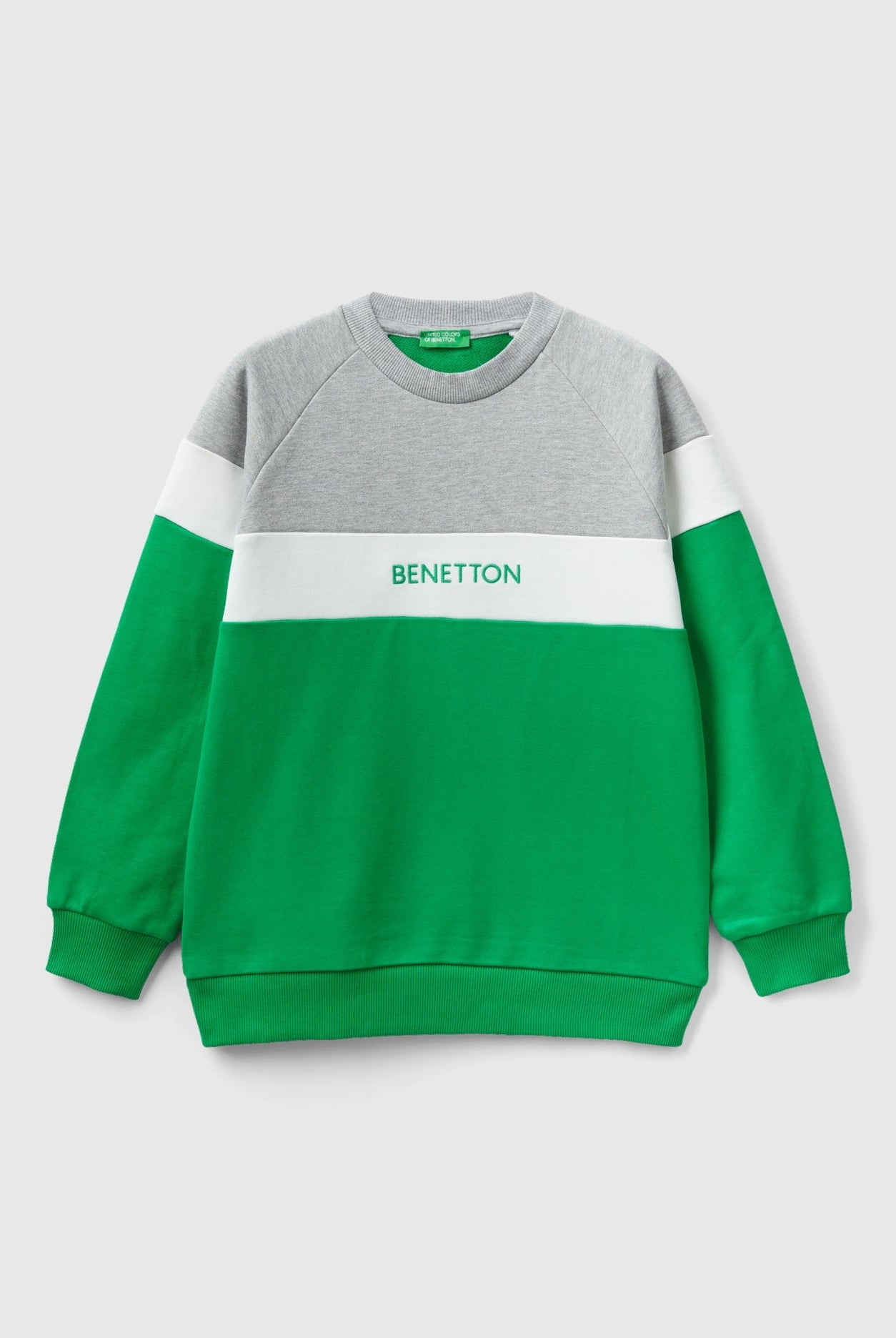 يونايتد كولورز اوف بينيتون سويت شيرت مخطط بالعرض كم طويل أولادي