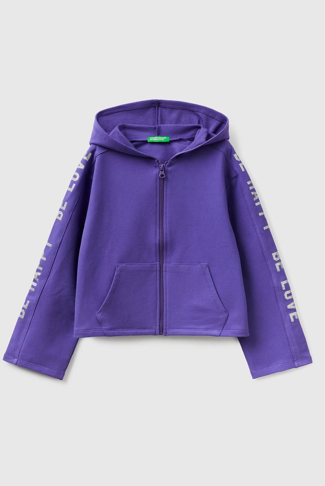 يونايتد كولورز اوف بينيتون سويت شيرت بطبعة بسحاب أطفالي