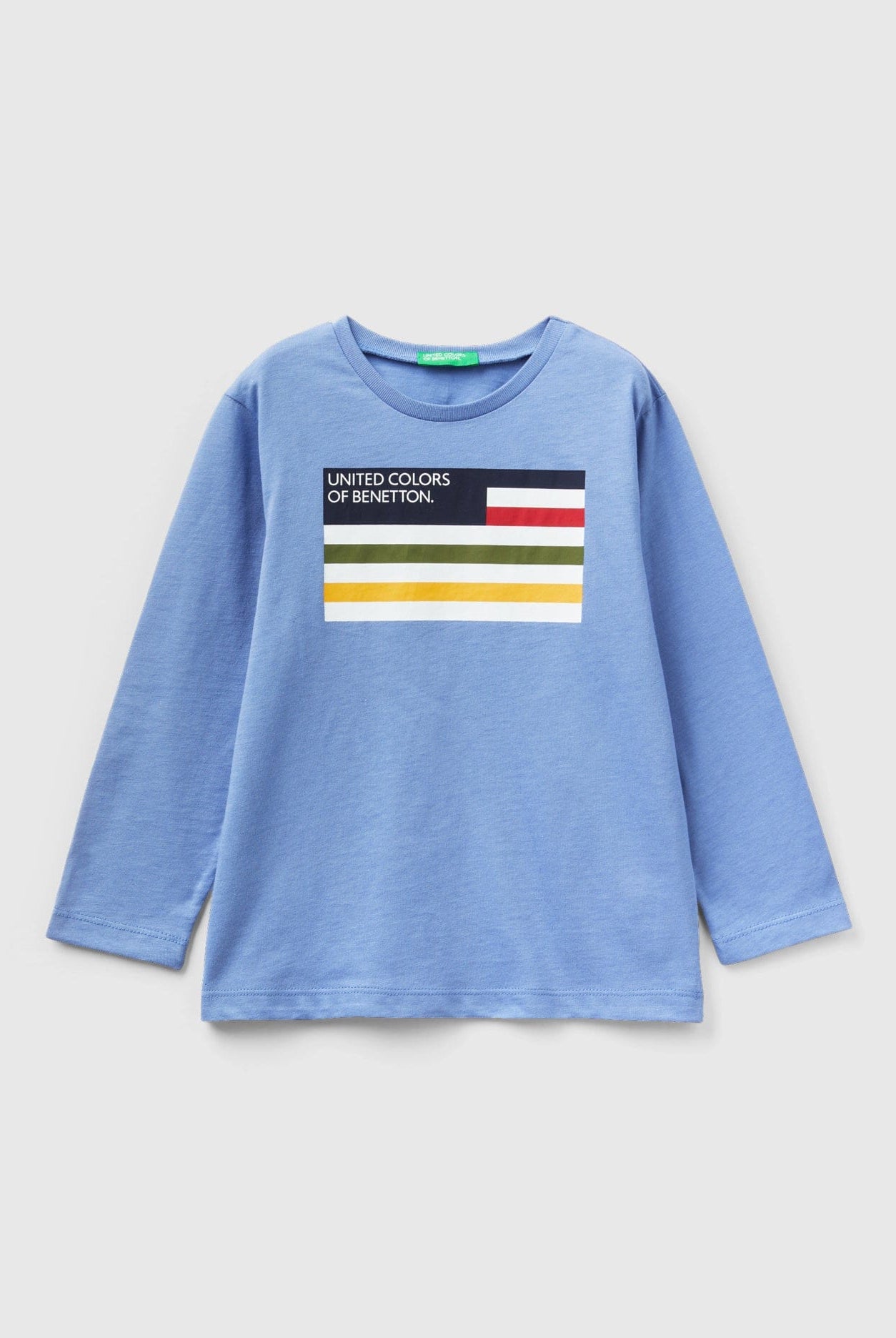 يونايتد كولورز اوف بينيتون تيشيرت اطفالي قطن عضوي بأكمام طويلة
