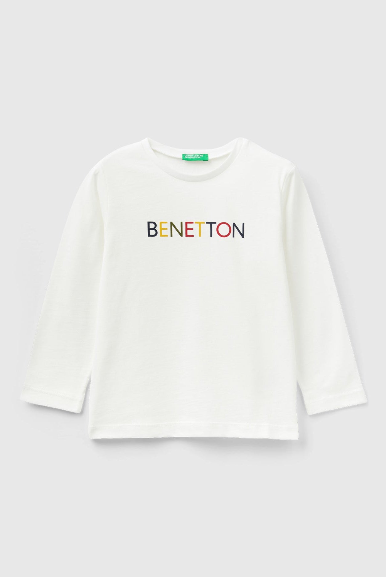 يونايتد كولورز اوف بينيتون تيشيرت اطفالي قطن عضوي بأكمام طويلة
