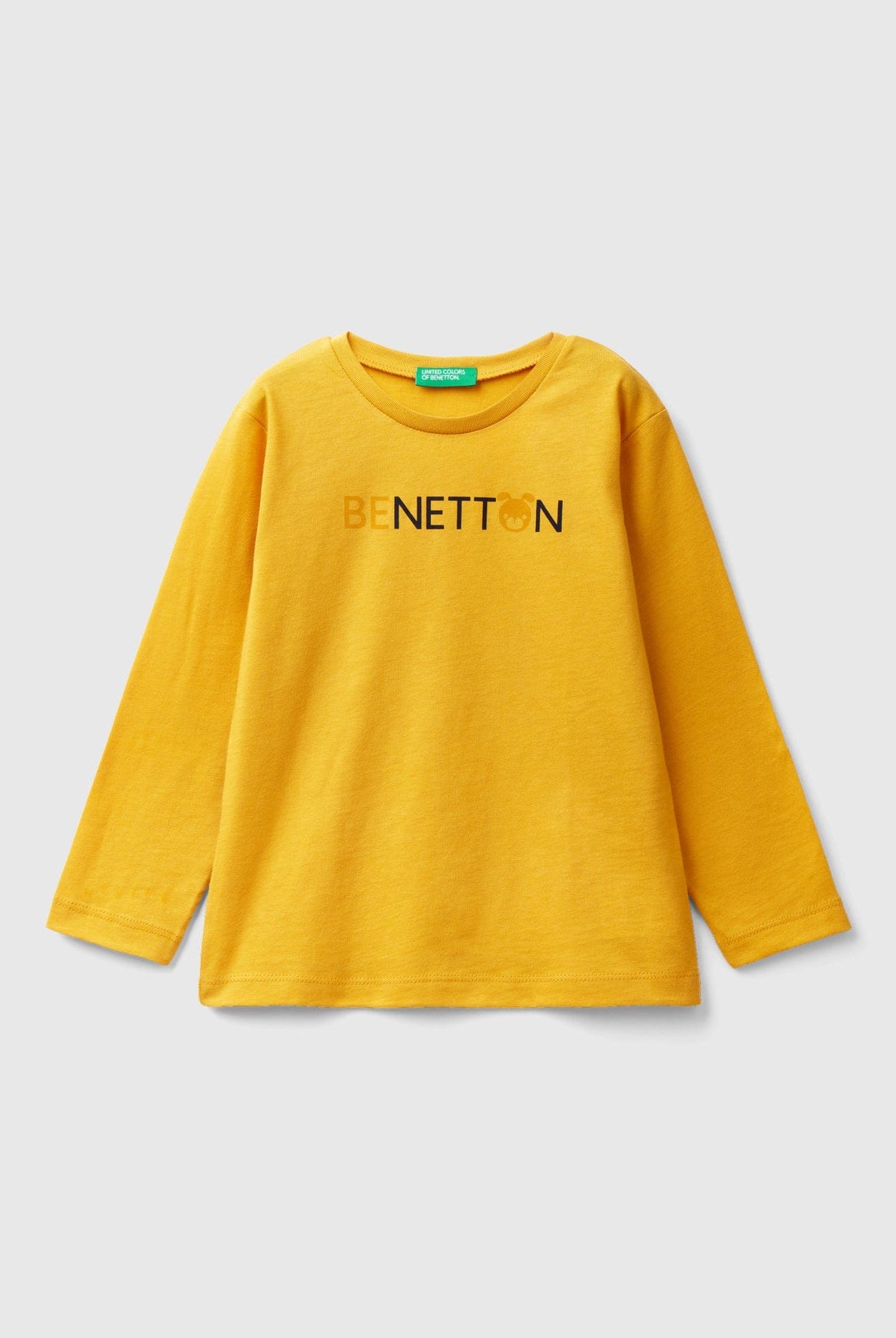 يونايتد كولورز اوف بينيتون تيشيرت اطفالي قطن عضوي بأكمام طويلة