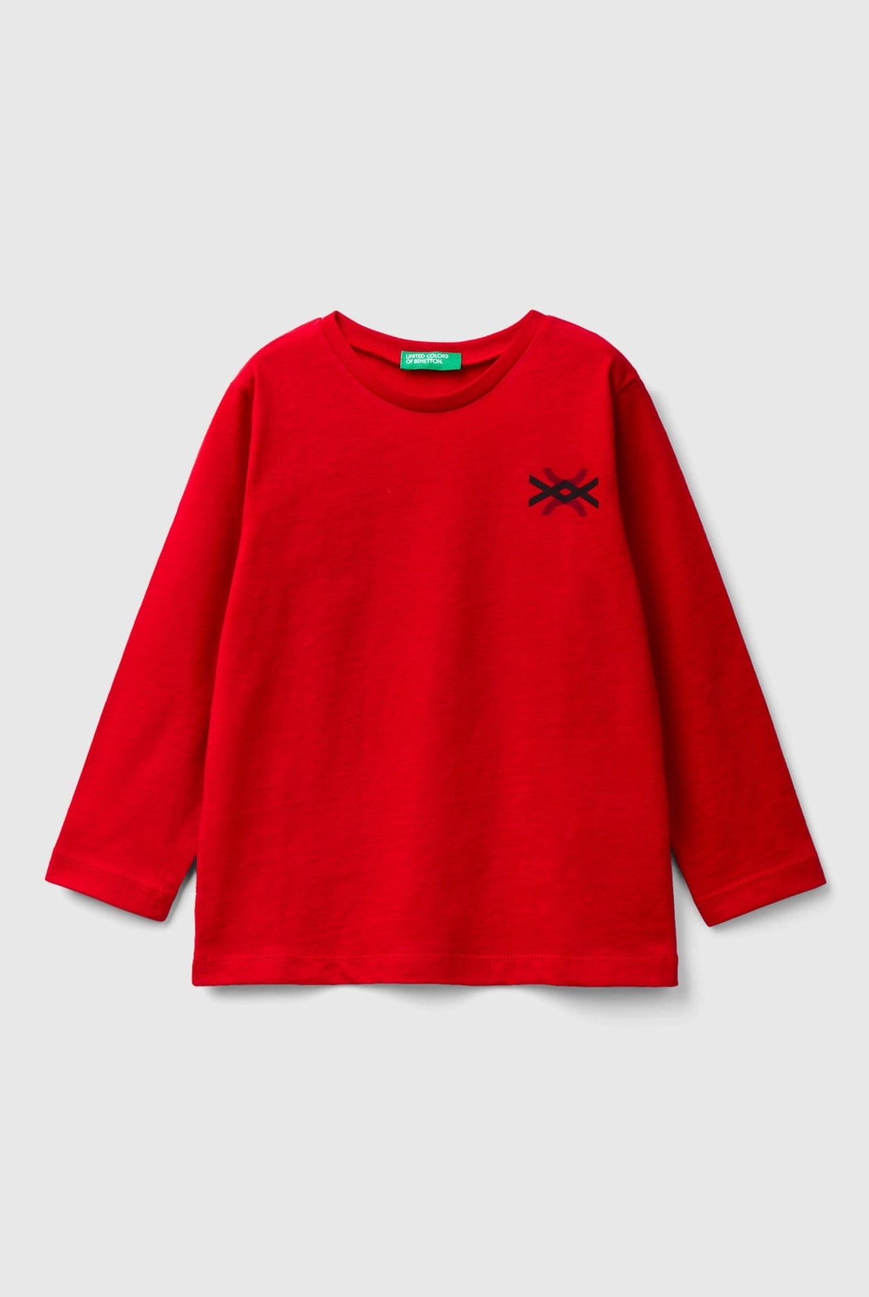 يونايتد كولورز اوف بينيتون تيشيرت اطفالي قطن عضوي بأكمام طويلة
