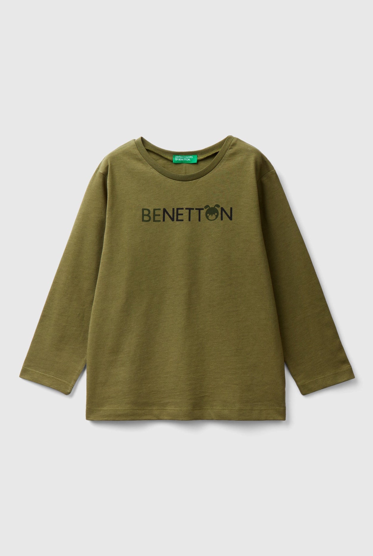 يونايتد كولورز اوف بينيتون تيشيرت اطفالي قطن عضوي بأكمام طويلة