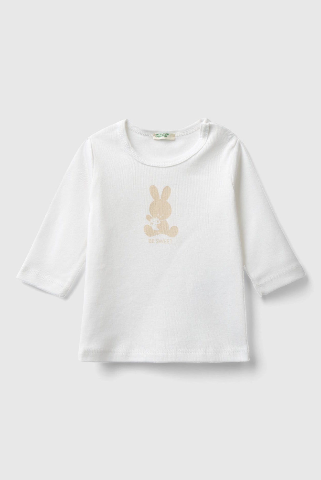 يونايتد كولورز اوف بينيتون تيشيرت رضع قطن عضوي 100% بأكمام طويلة