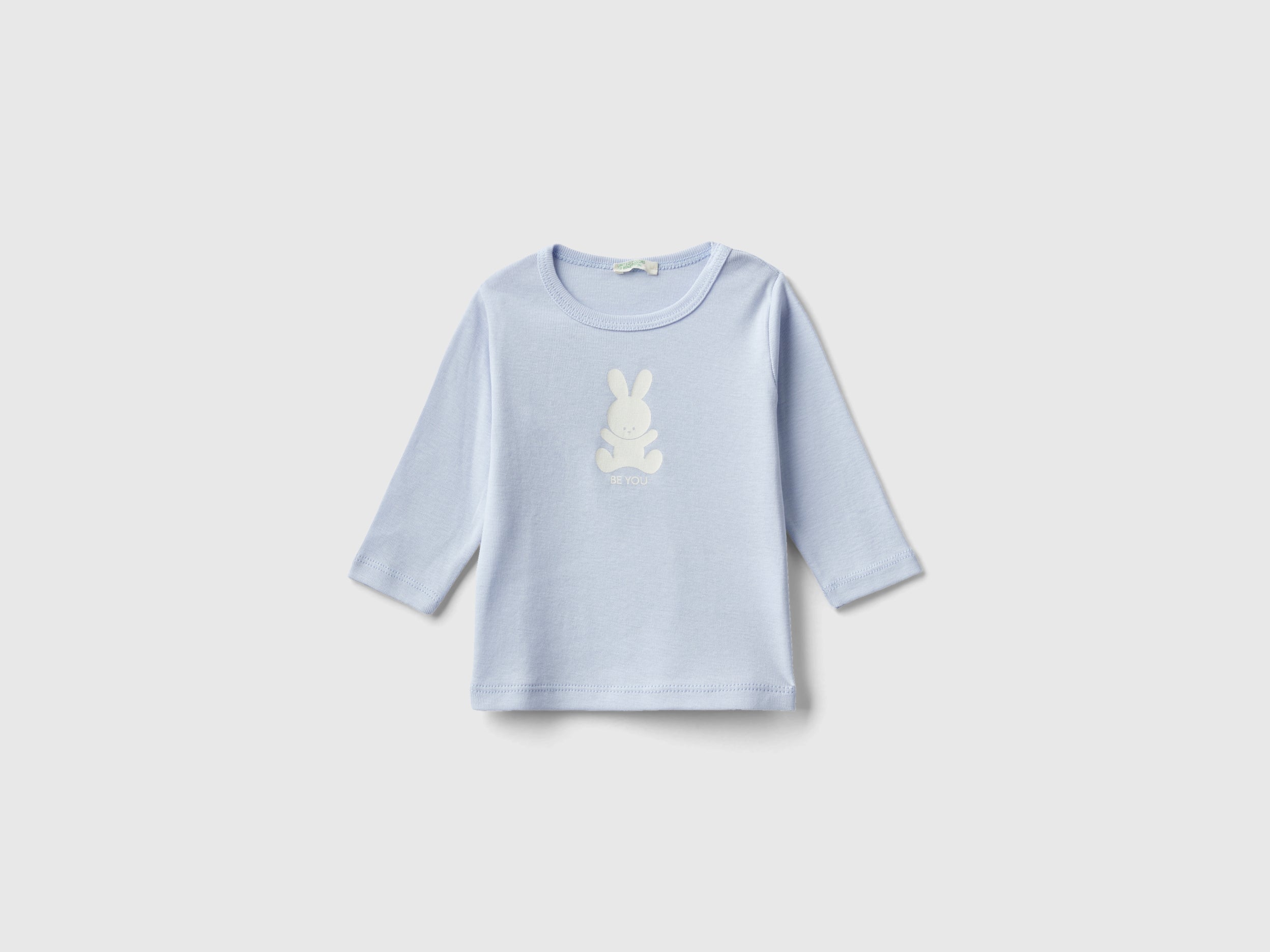 يونايتد كولورز اوف بينيتون تيشيرت رضع قطن عضوي 100% بأكمام طويلة