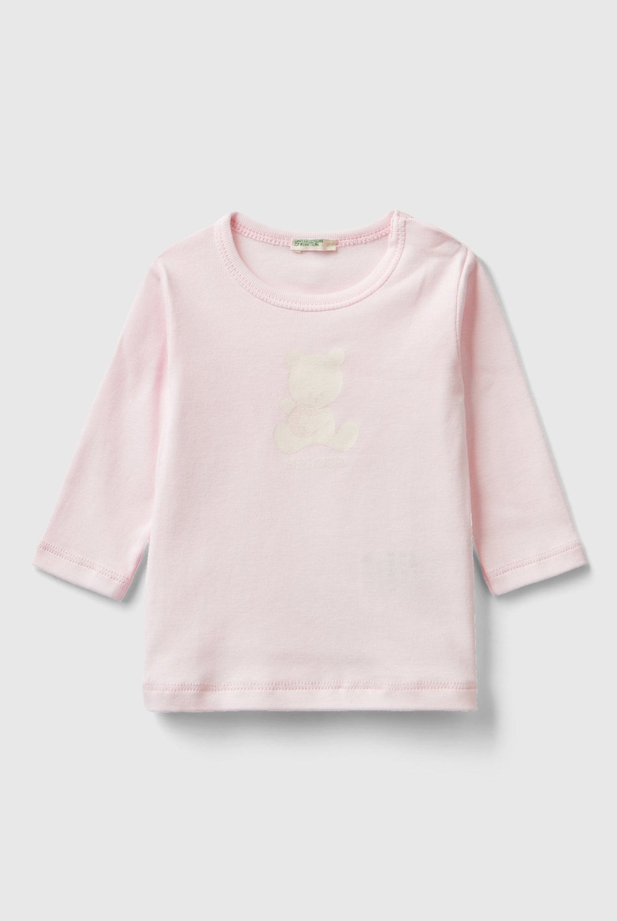 يونايتد كولورز اوف بينيتون تيشيرت رضع قطن عضوي 100% بأكمام طويلة