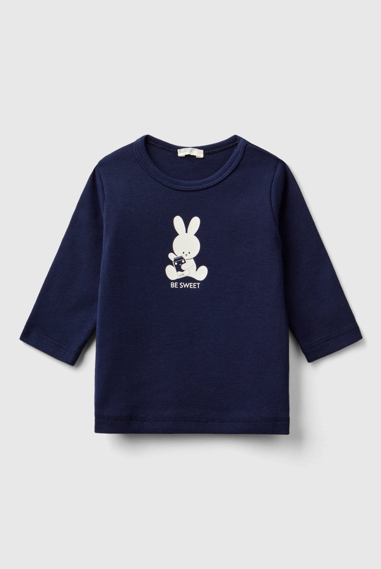 يونايتد كولورز اوف بينيتون تيشيرت رضع قطن عضوي 100% بأكمام طويلة