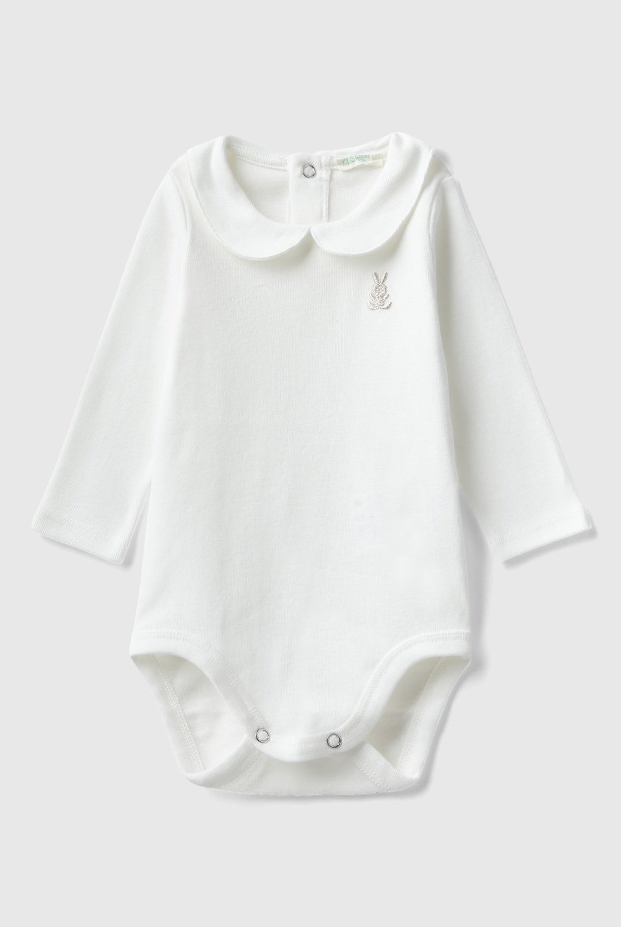 يونايتد كولورز اوف بينيتون سالوبيت بياقة من القطن العضوي كم طويل رضع