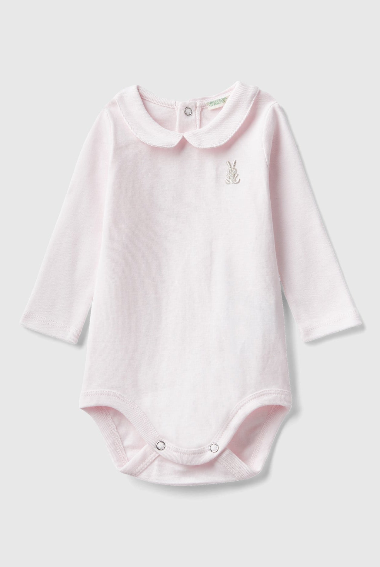 يونايتد كولورز اوف بينيتون سالوبيت بياقة من القطن العضوي كم طويل رضع