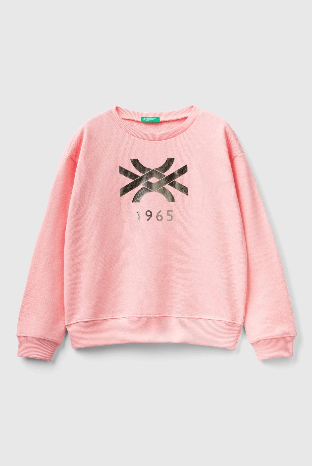 يونايتد كولورز اوف بينيتون سويت شيرت بناتي قطن 100% مع طبعة أمامية