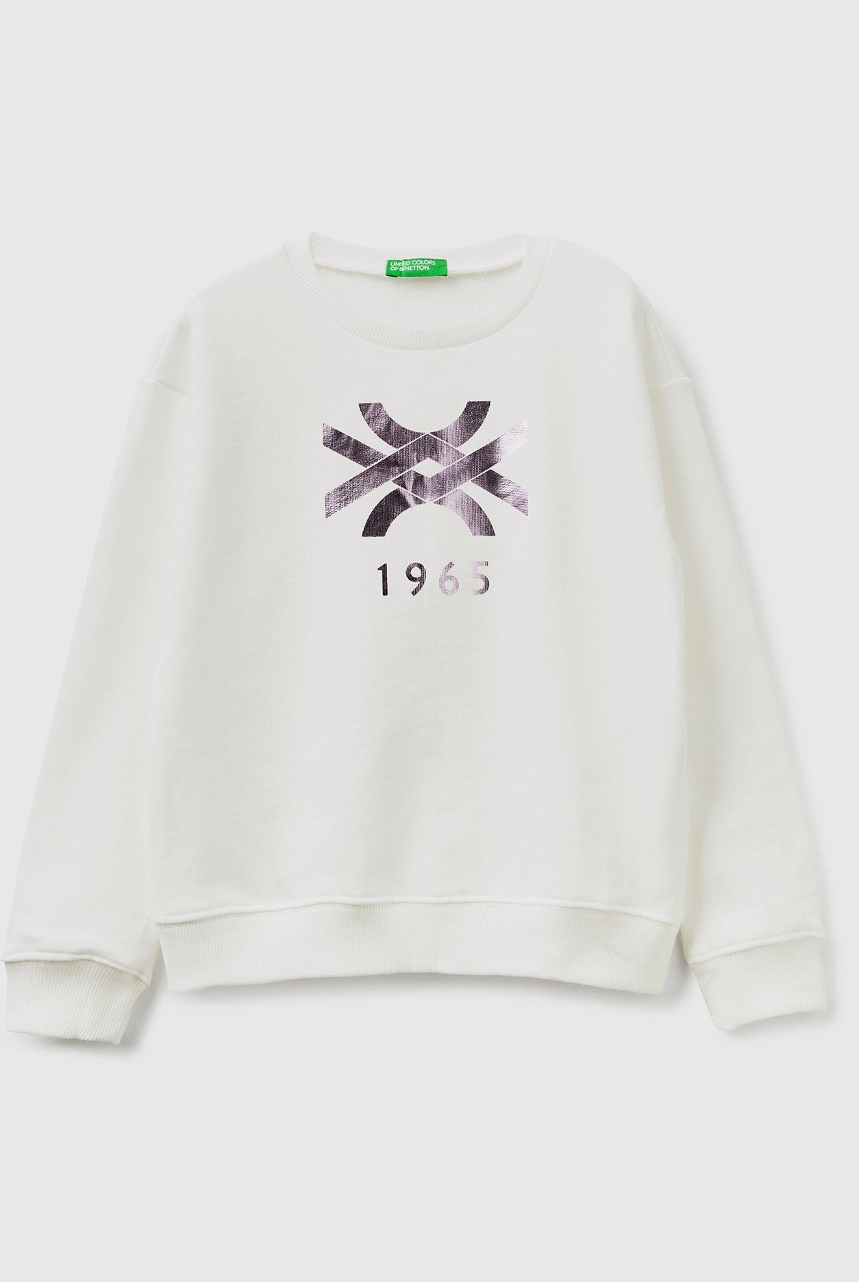 يونايتد كولورز اوف بينيتون سويت شيرت بناتي قطن 100% مع طبعة أمامية