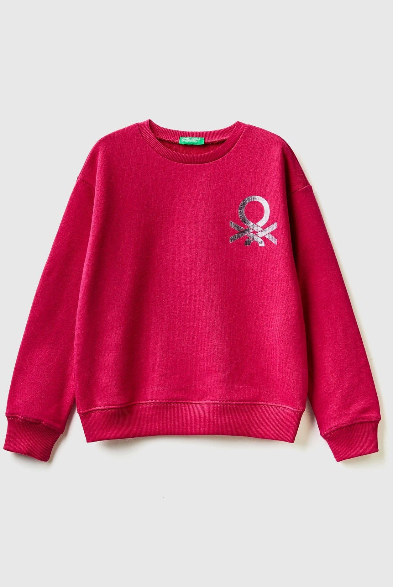 يونايتد كولورز اوف بينيتون سويت شيرت بناتي قطن 100% مع طبعة أمامية