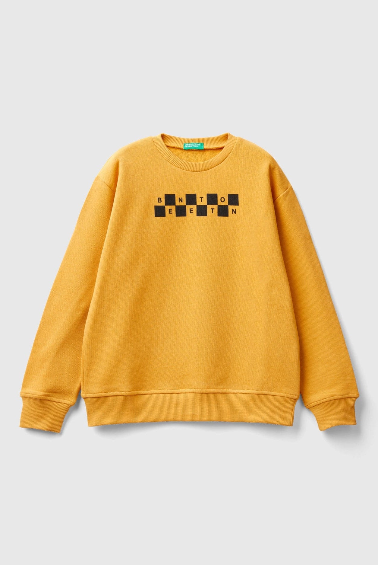 يونايتد كولورز اوف بينيتون سويت شيرت بطبعة شعار بكم طويل أطفالي