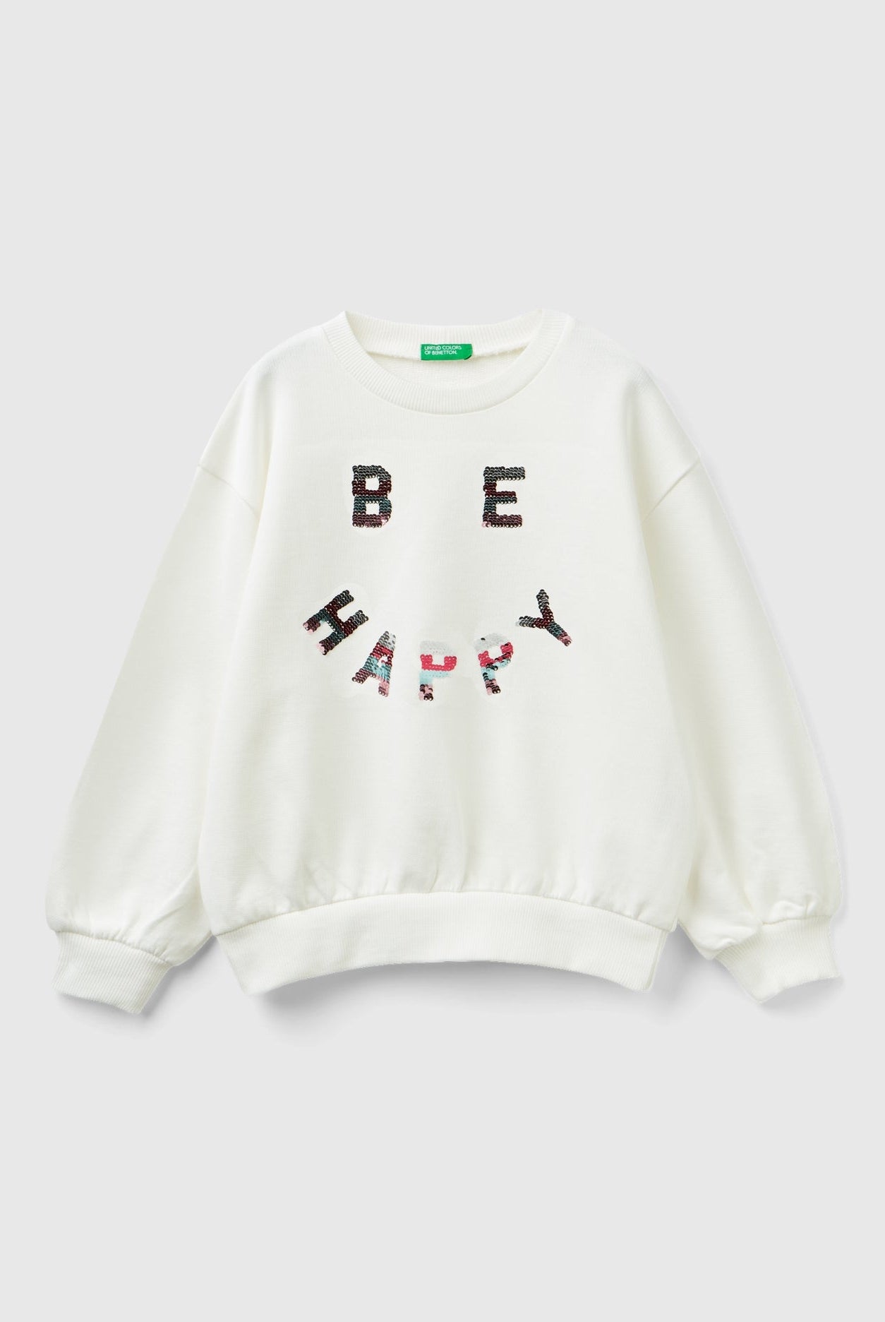 يونايتد كولورز اوف بينيتون سويت شيرت مطرز بترتر كم طويل بناتي