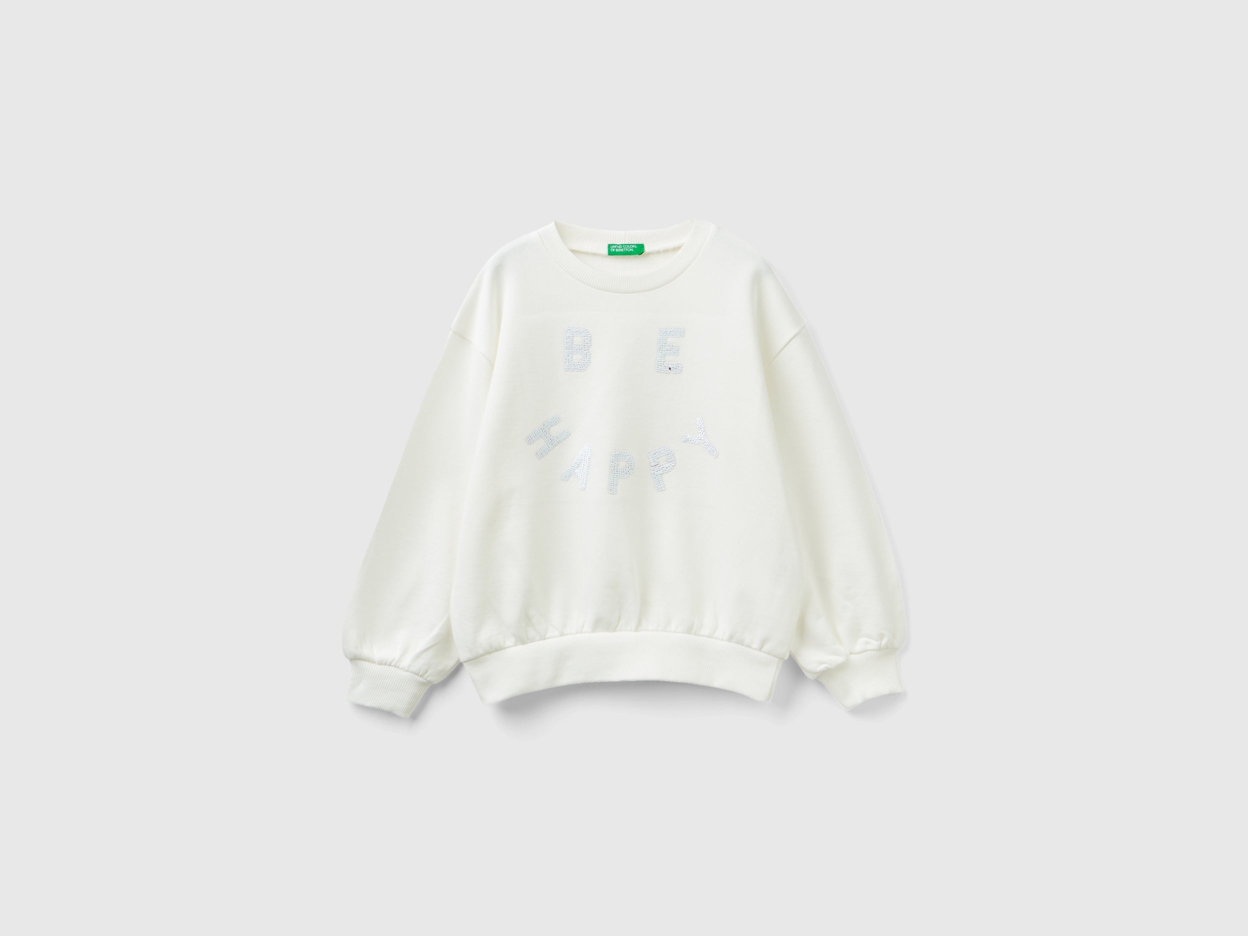 يونايتد كولورز اوف بينيتون سويت شيرت مطرز بترتر كم طويل بناتي