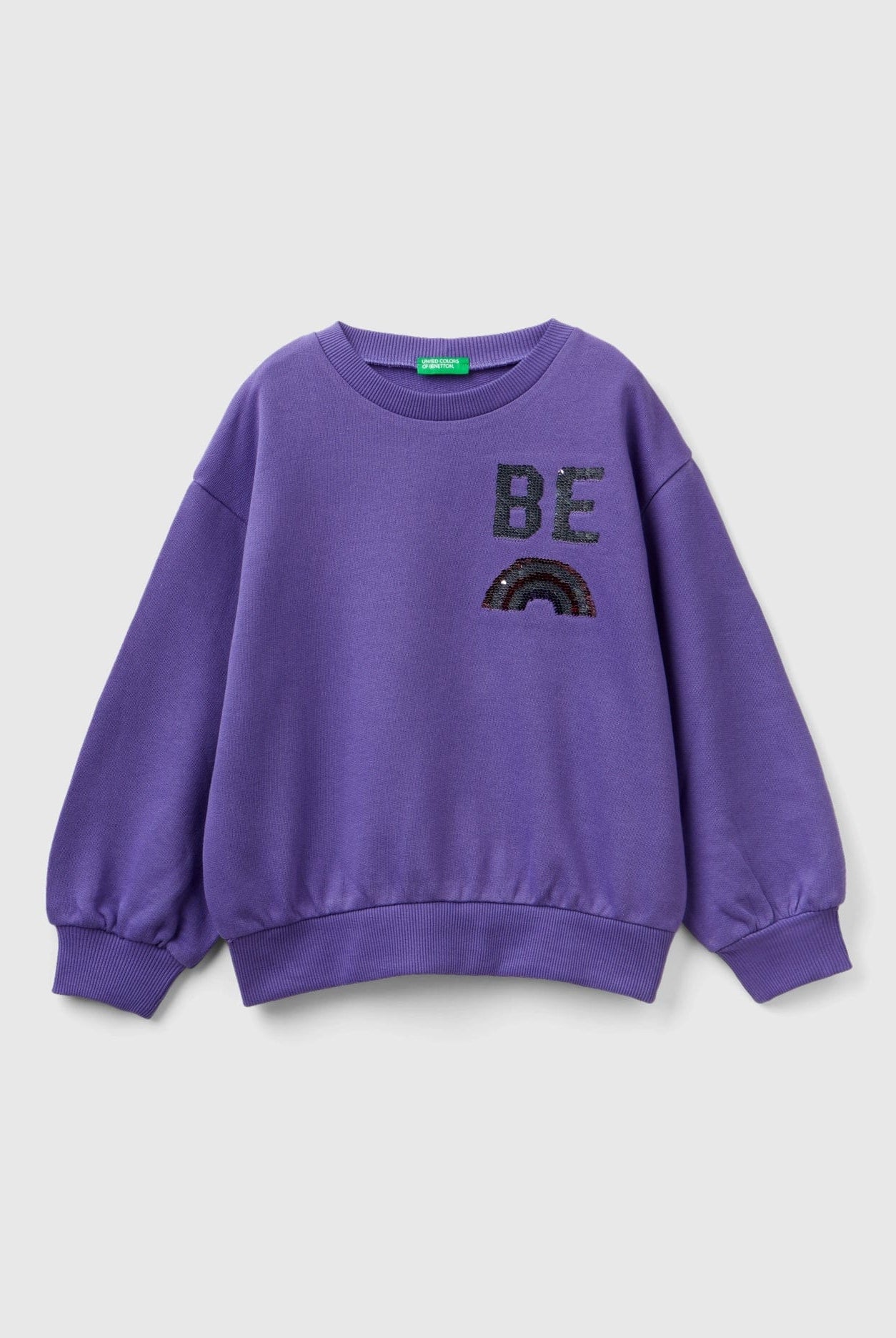 يونايتد كولورز اوف بينيتون سويت شيرت مطرز بترتر كم طويل بناتي