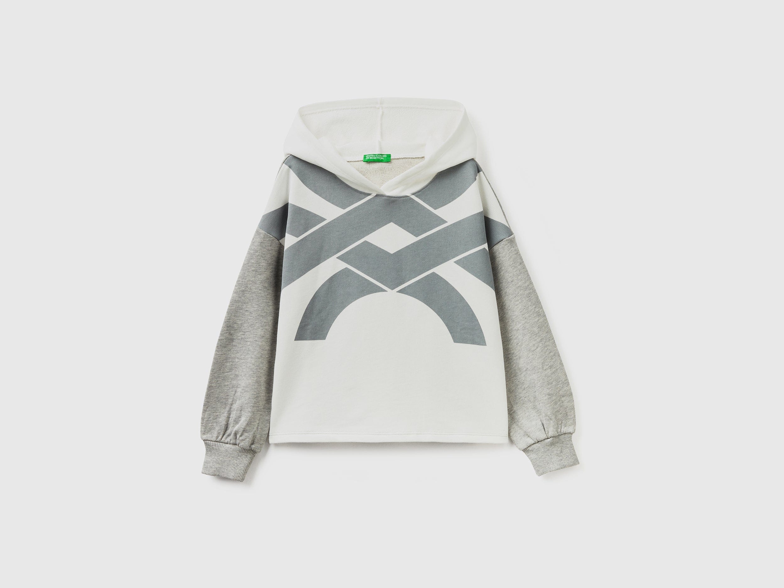 يونايتد كولورز اوف بينيتون هودي أوفر سايز كم طويل بناتي