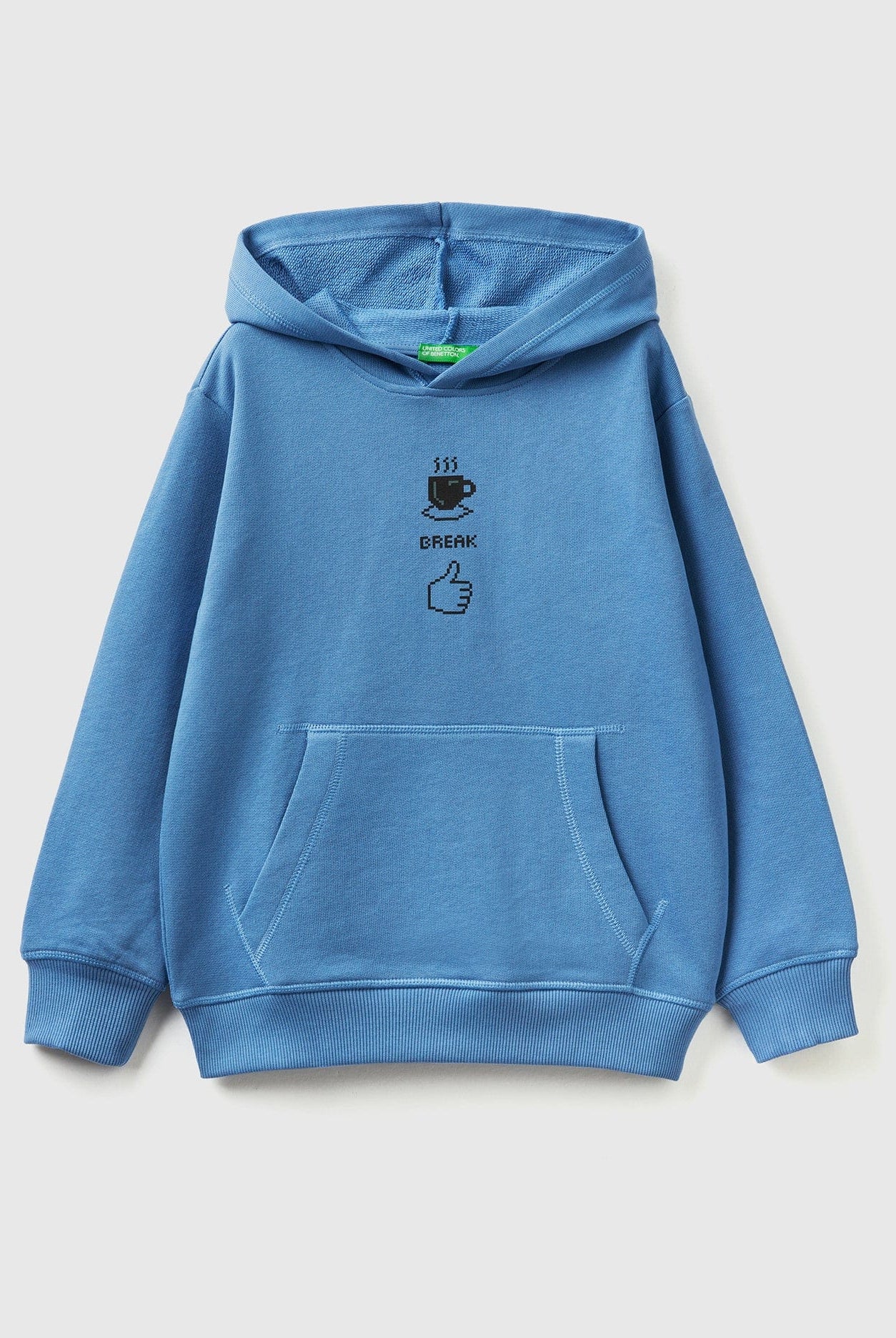 يونايتد كولورز اوف بينيتون هودي اطفالي بطابعه عالصدر وغطاء رأس
