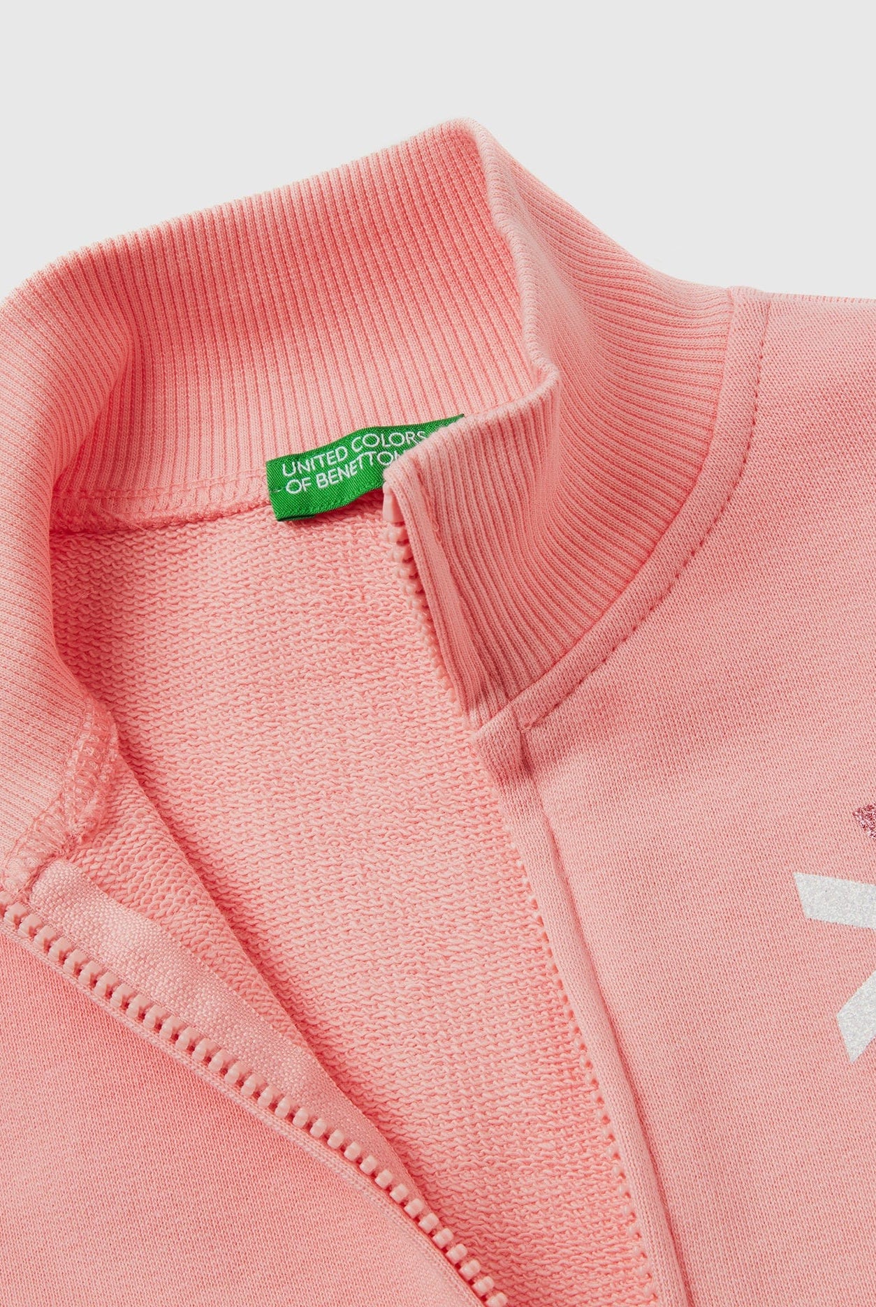 يونايتد كولورز اوف بينيتون سويت شيرت بسحاب وياقة كم طويل أطفالي