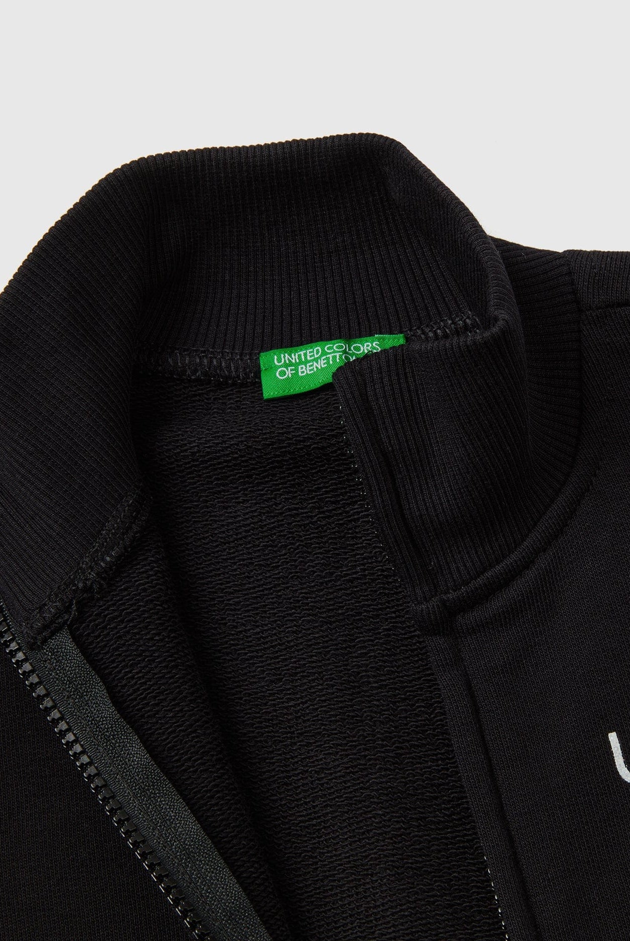 يونايتد كولورز اوف بينيتون سويت شيرت بسحاب وياقة كم طويل أطفالي