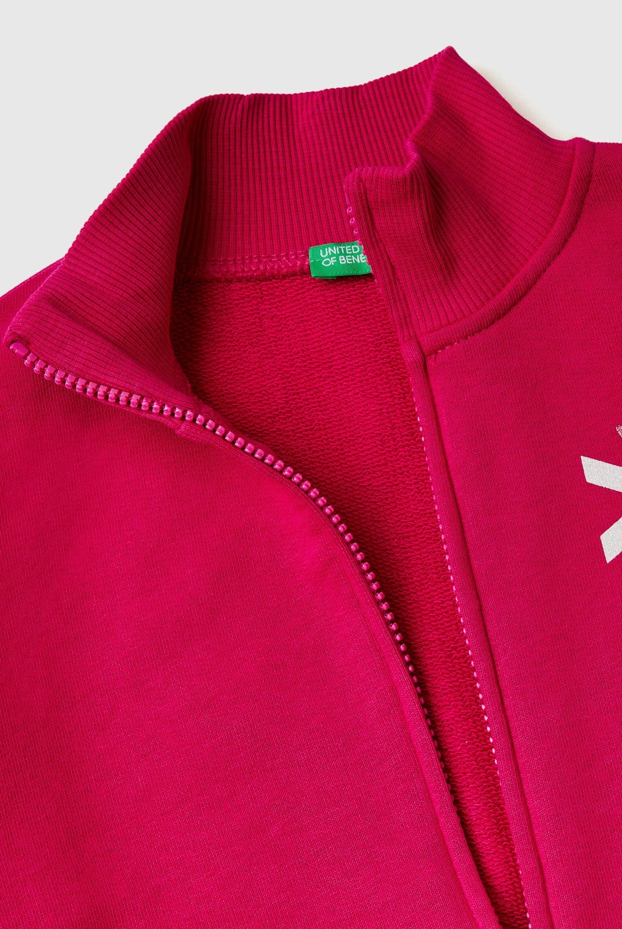 يونايتد كولورز اوف بينيتون سويت شيرت بسحاب وياقة كم طويل أطفالي