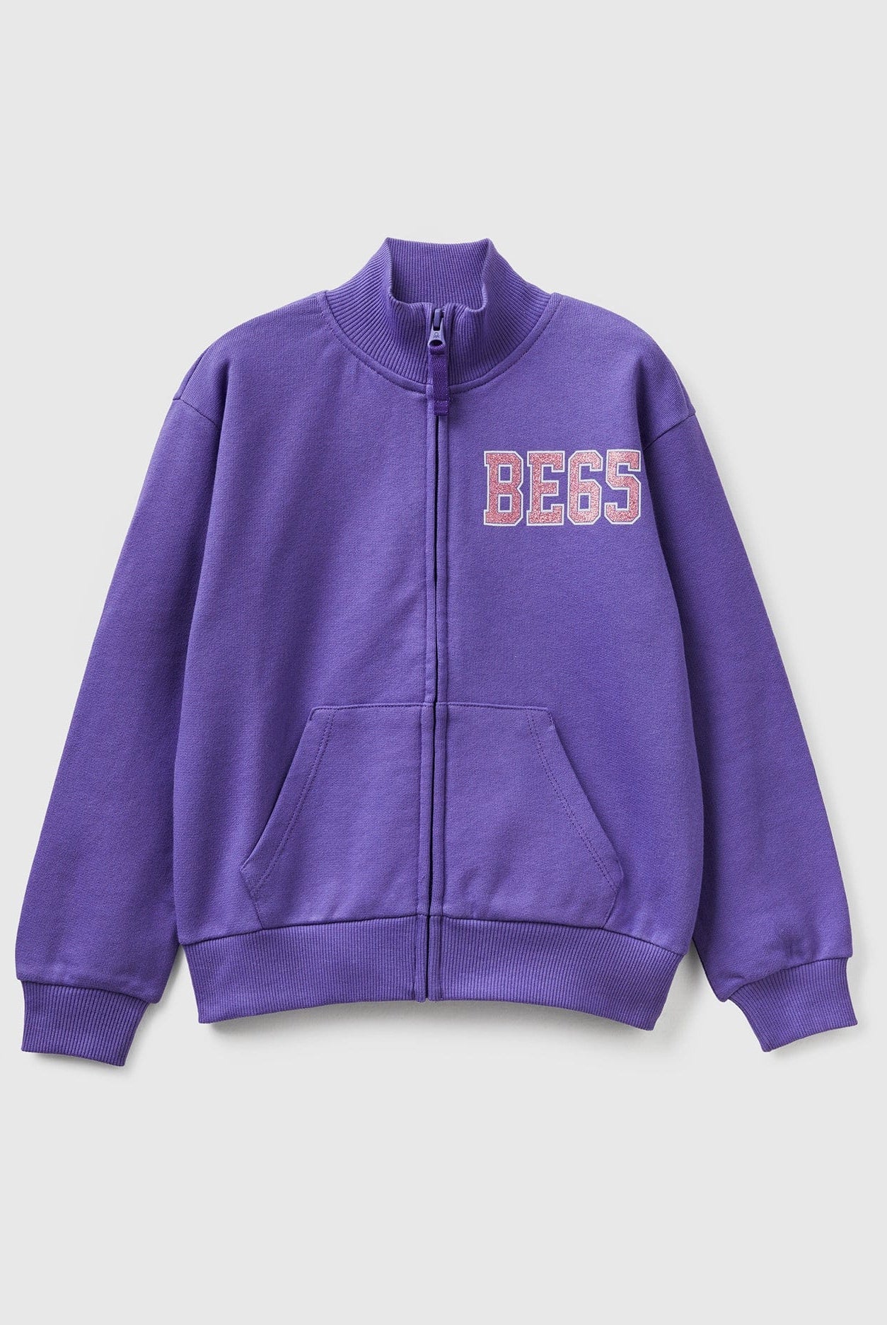 يونايتد كولورز اوف بينيتون سويت شيرت بسحاب وياقة كم طويل أطفالي