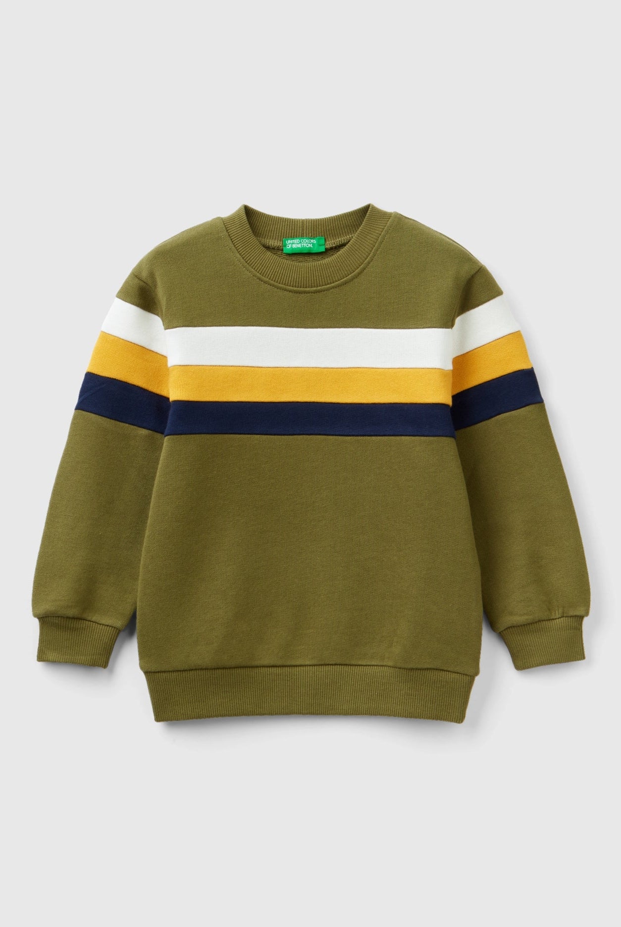 يونايتد كولورز اوف بينيتون سويت شيرت اطفالي مع شريط مخطط بالالوان