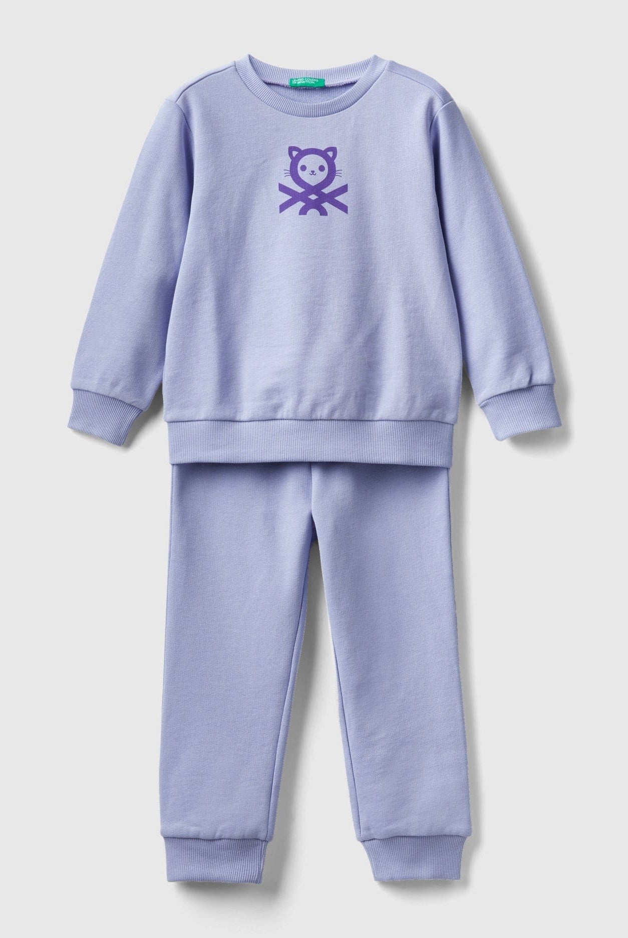 يونايتد كولورز اوف بينيتون بدلة رياضية بشعار كم طويل أطفالي