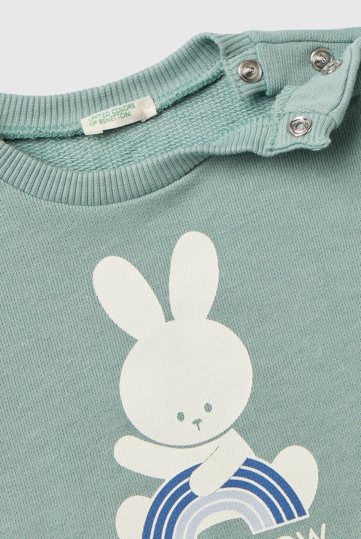 يونايتد كولورز اوف بينيتون كنزة رضع قطن عضوي بطباعة
