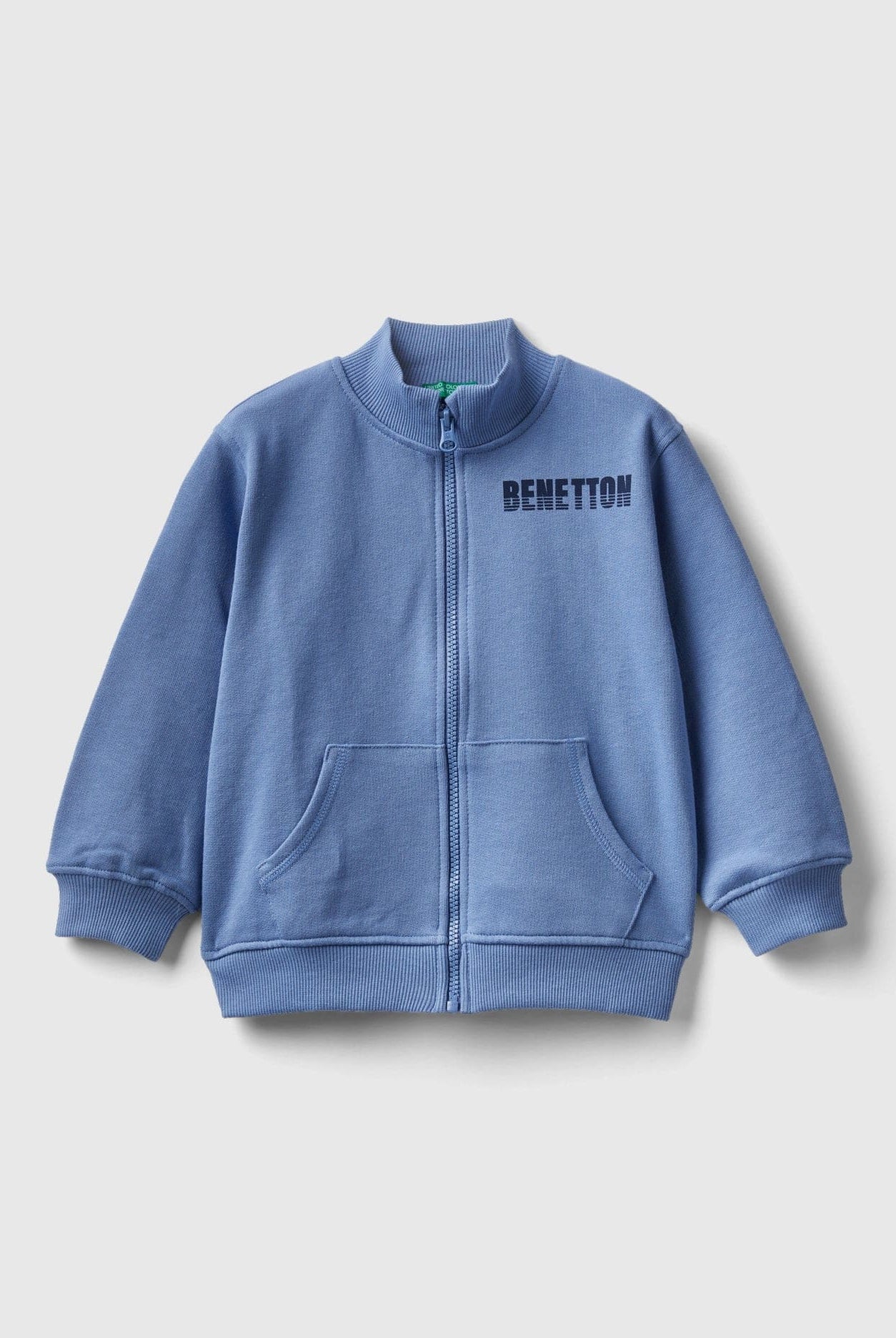 يونايتد كولورز اوف بينيتون سويت شيرت من القطن العضوي بسحاب أطفالي