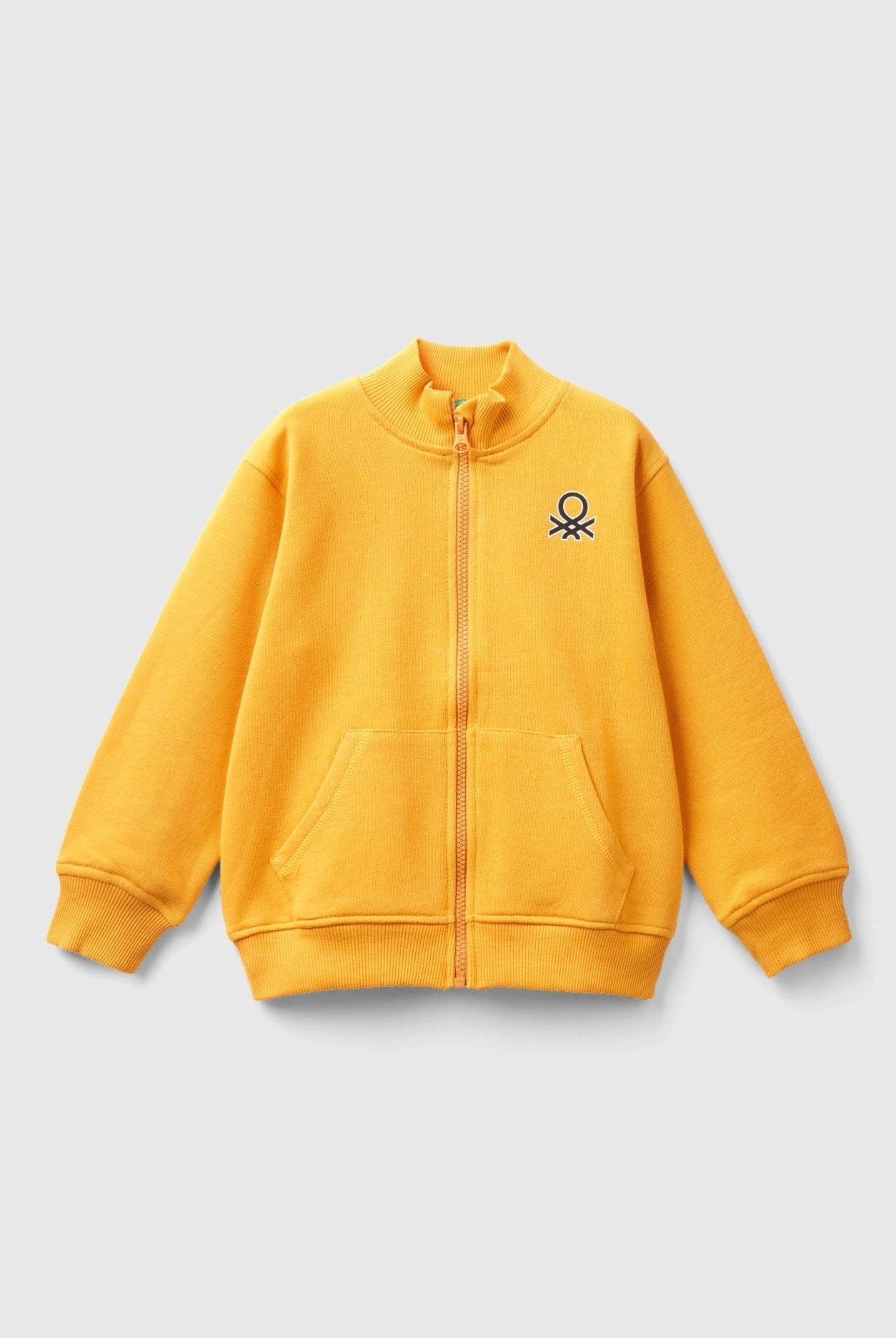 يونايتد كولورز اوف بينيتون سويت شيرت من القطن العضوي بسحاب أطفالي