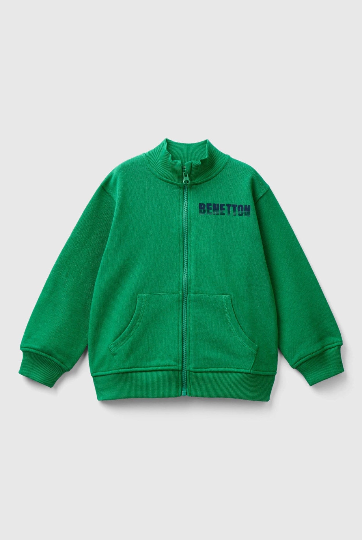 يونايتد كولورز اوف بينيتون سويت شيرت من القطن العضوي بسحاب أطفالي