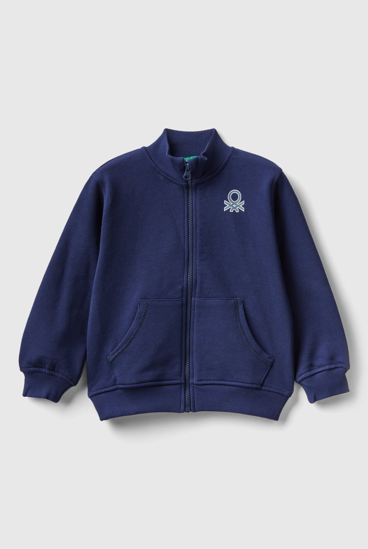 يونايتد كولورز اوف بينيتون سويت شيرت من القطن العضوي بسحاب أطفالي