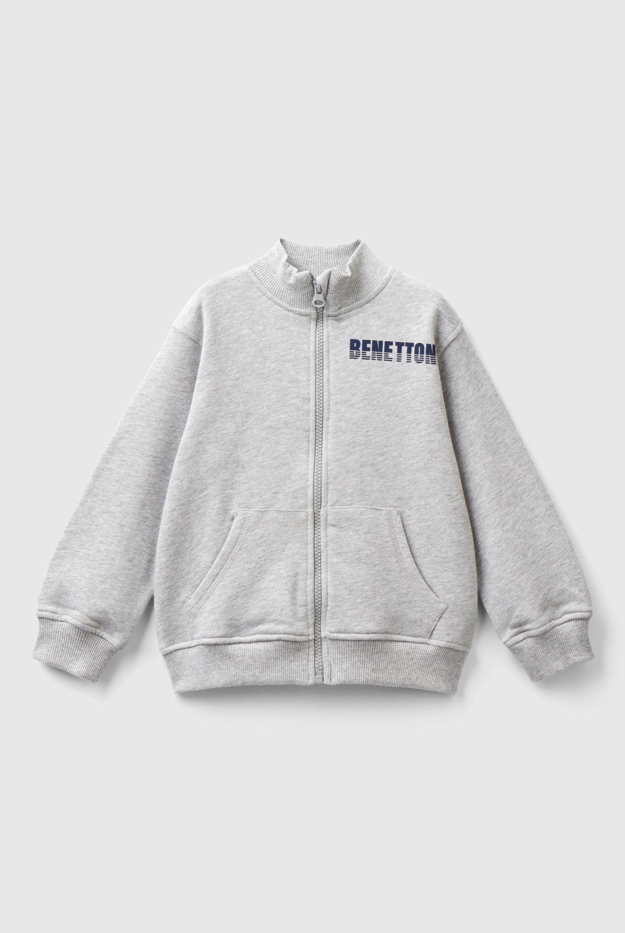 يونايتد كولورز اوف بينيتون سويت شيرت من القطن العضوي بسحاب أطفالي