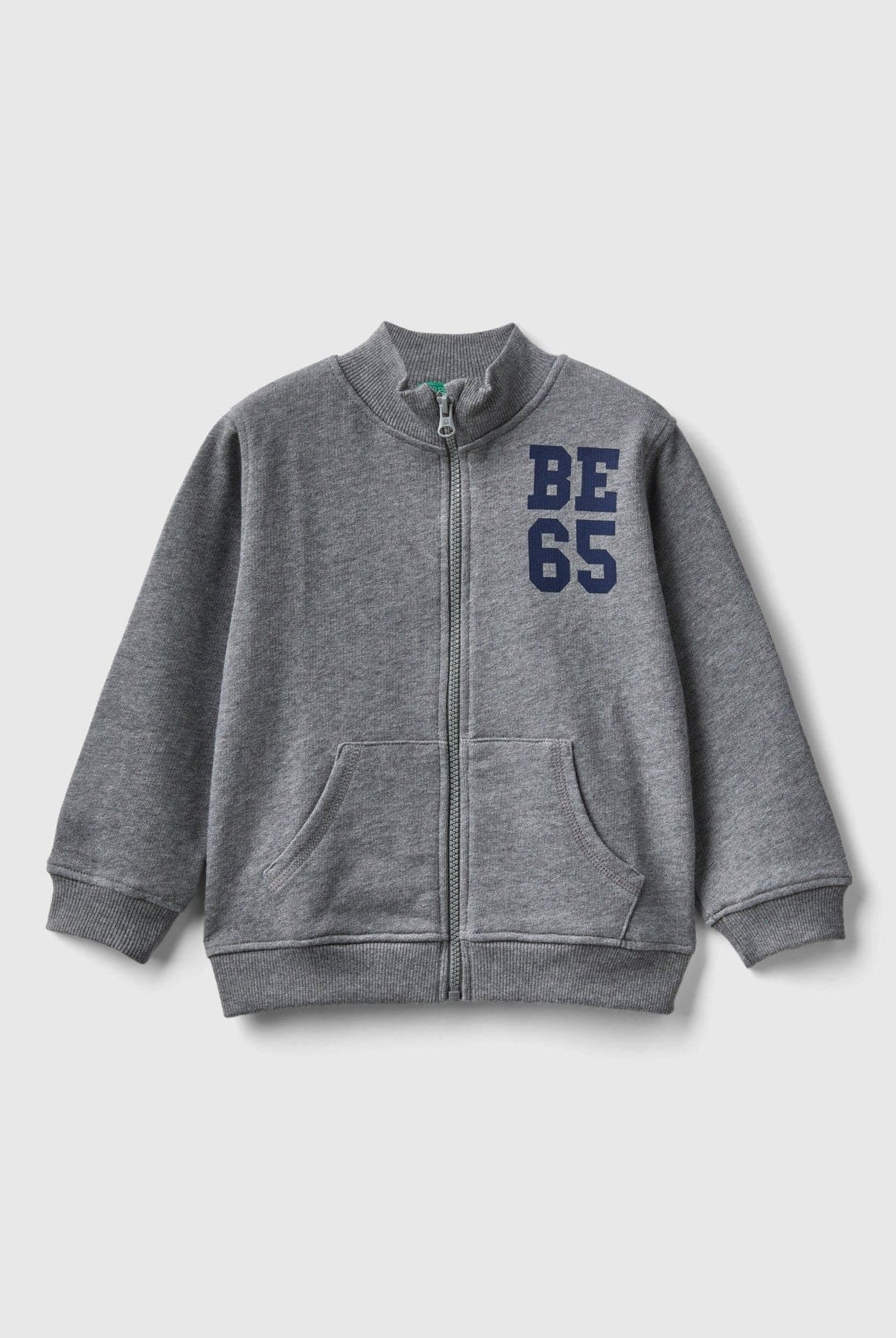 يونايتد كولورز اوف بينيتون سويت شيرت من القطن العضوي بسحاب أطفالي