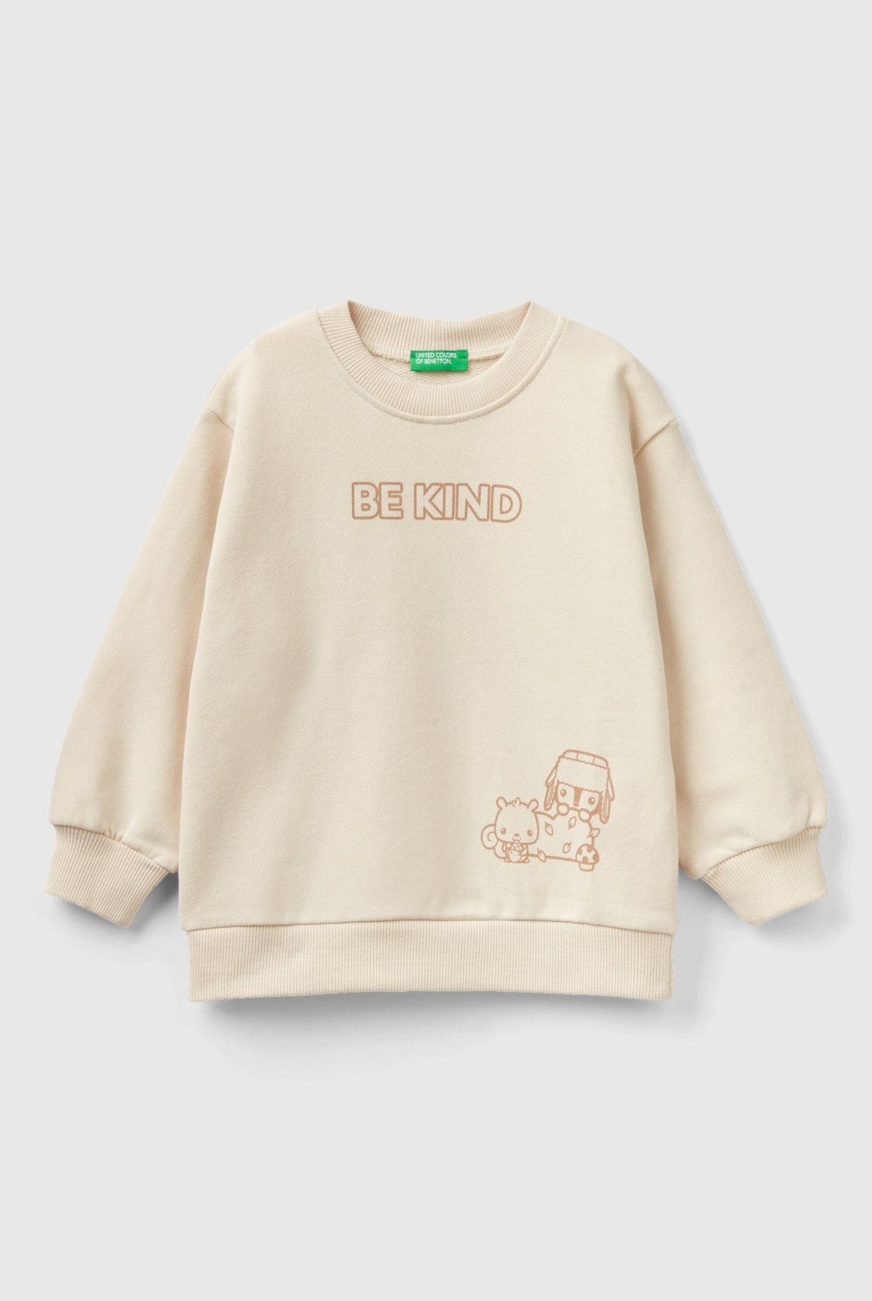 يونايتد كولورز اوف بينيتون سويت شيرت بطبعة شعار كم طويل أطفالي