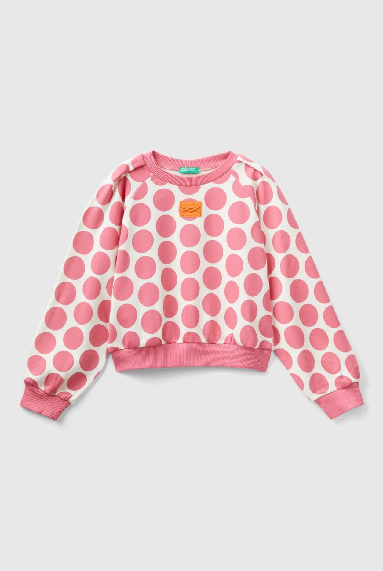 يونايتد كولورز اوف بينيتون سويت شيرت قطن مئة بالمئة بنقاط البولكا بناتي