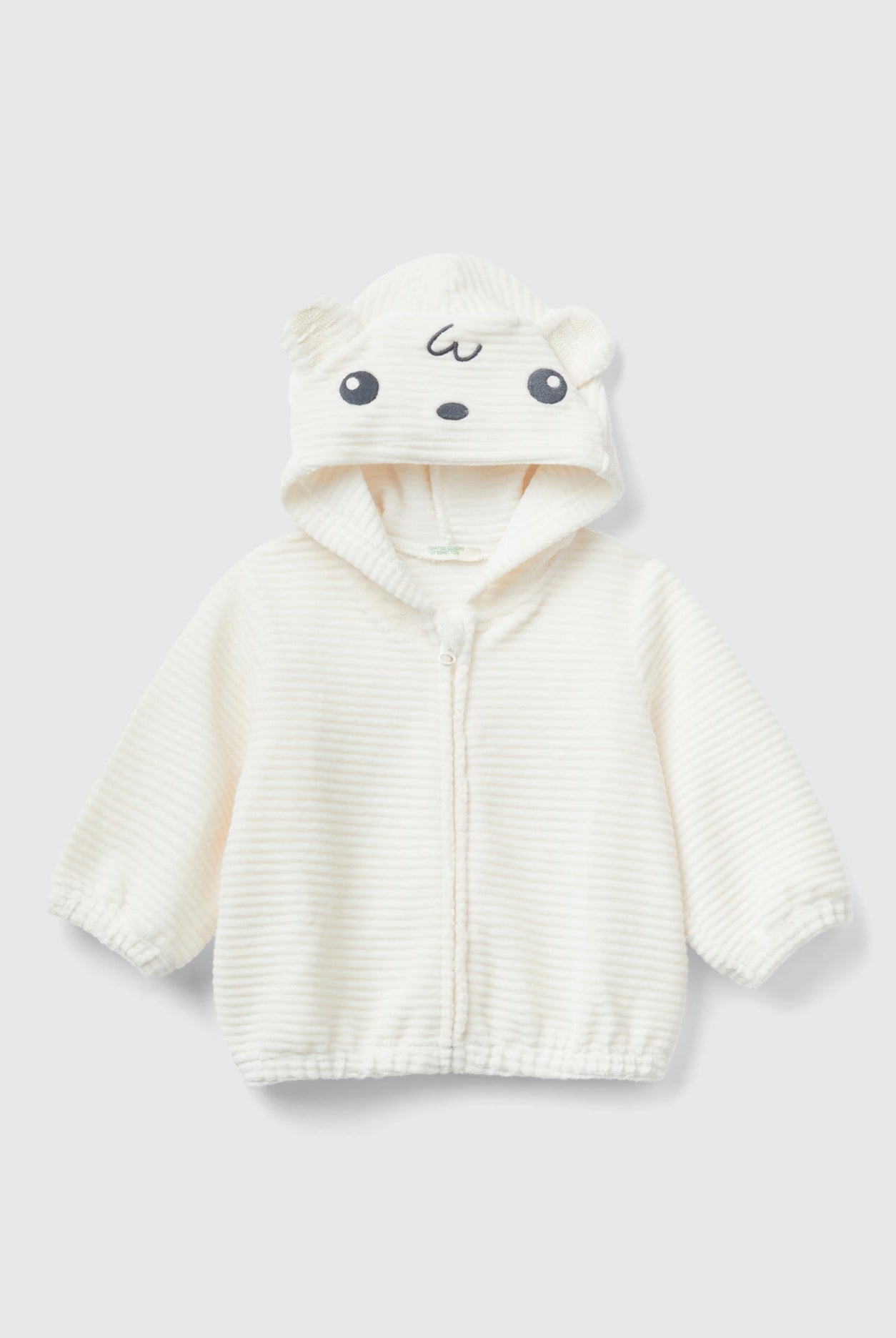 يونايتد كولورز اوف بينيتون هودي بنقشة حيوانات بسحاب كم طويل رضع