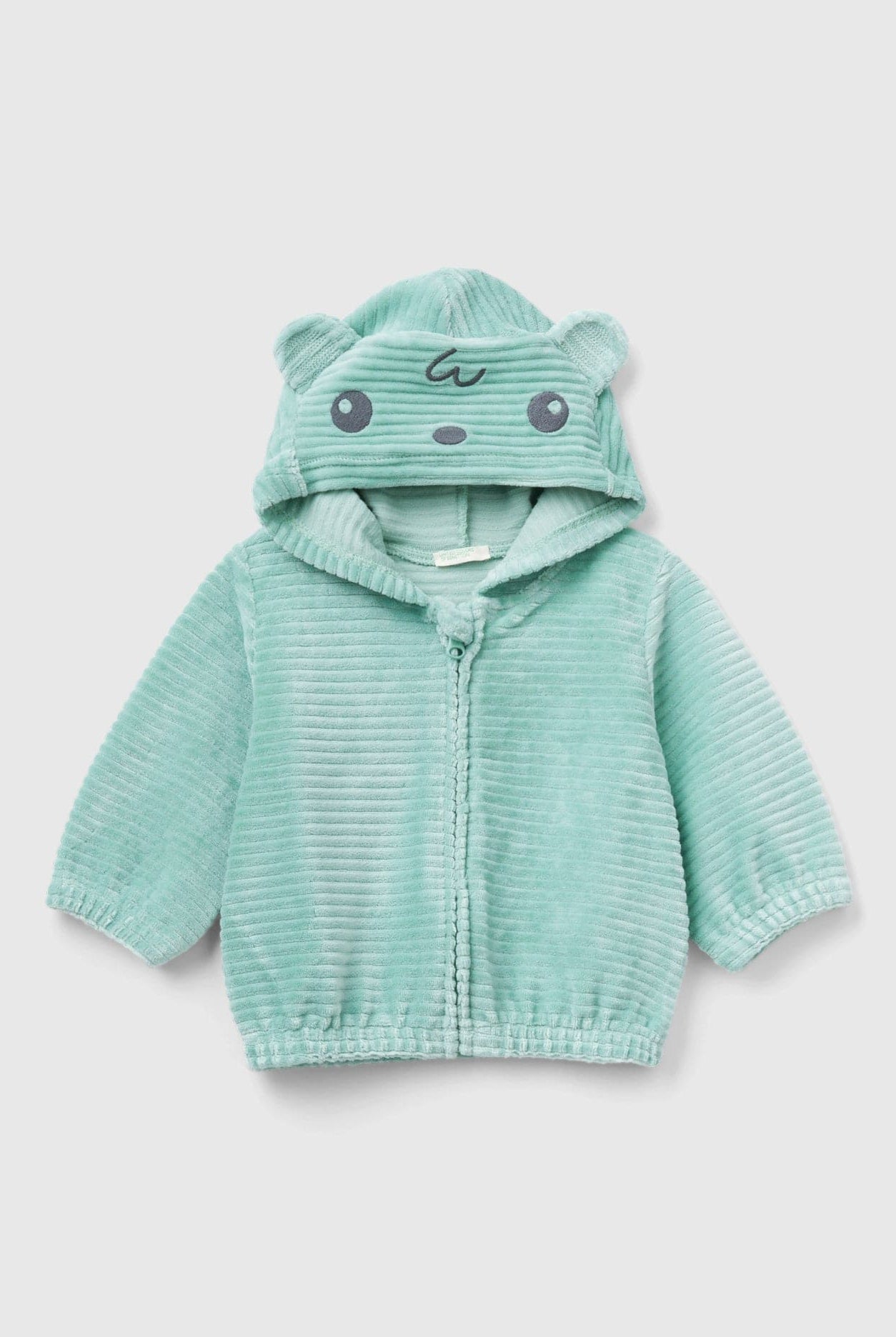 يونايتد كولورز اوف بينيتون هودي بنقشة حيوانات بسحاب كم طويل رضع