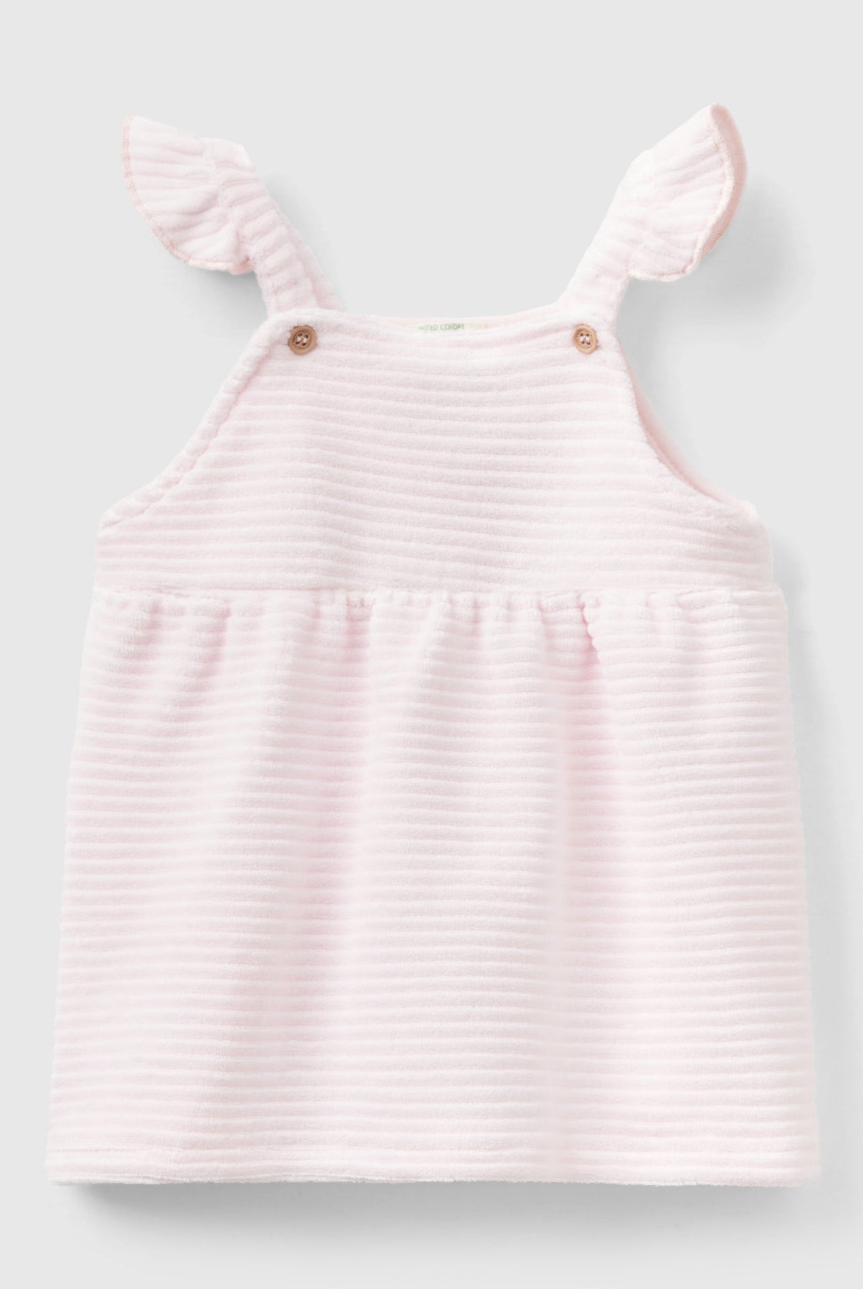 يونايتد كولورز اوف بينيتون فستان مخملي مخطط بالعرض حمالات رضع أطفال