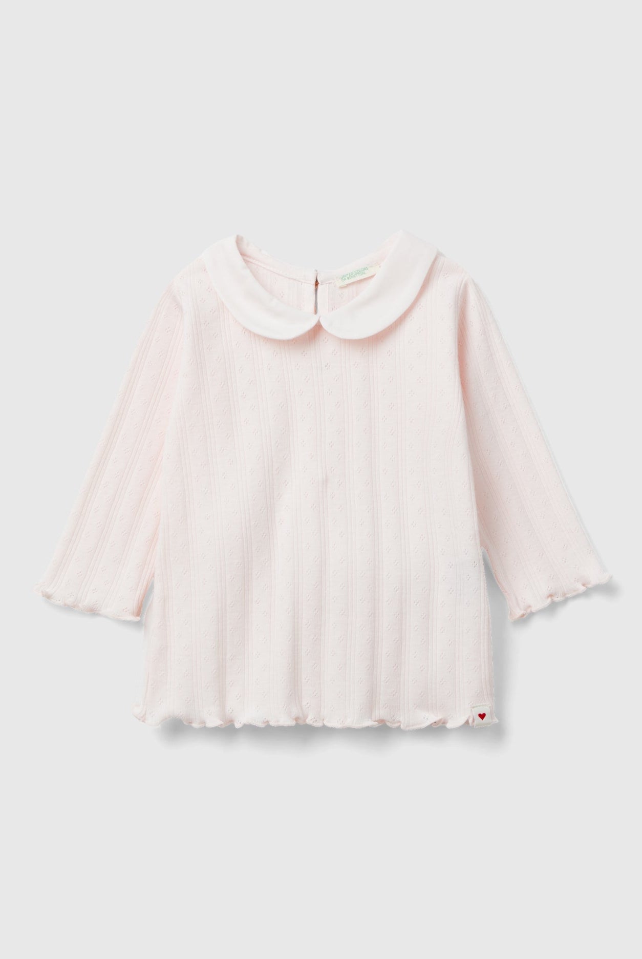 يونايتد كولورز اوف بينيتون تيشيرت بياقة كم طويل واسع رضع