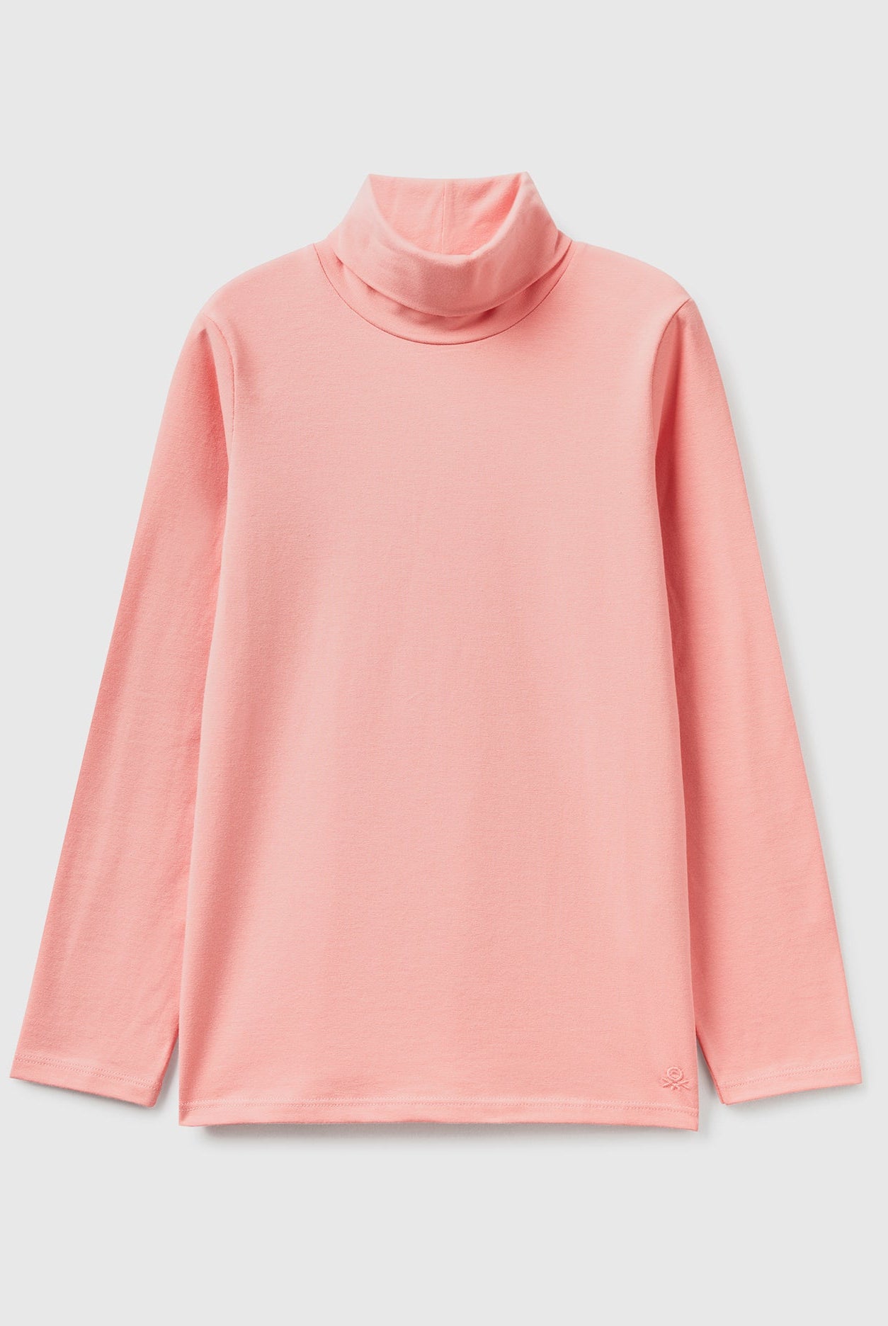 يونايتد كولورز اوف بينيتون تيشيرت مطاطي بياقة عالية سادة كم طويل أطفالي